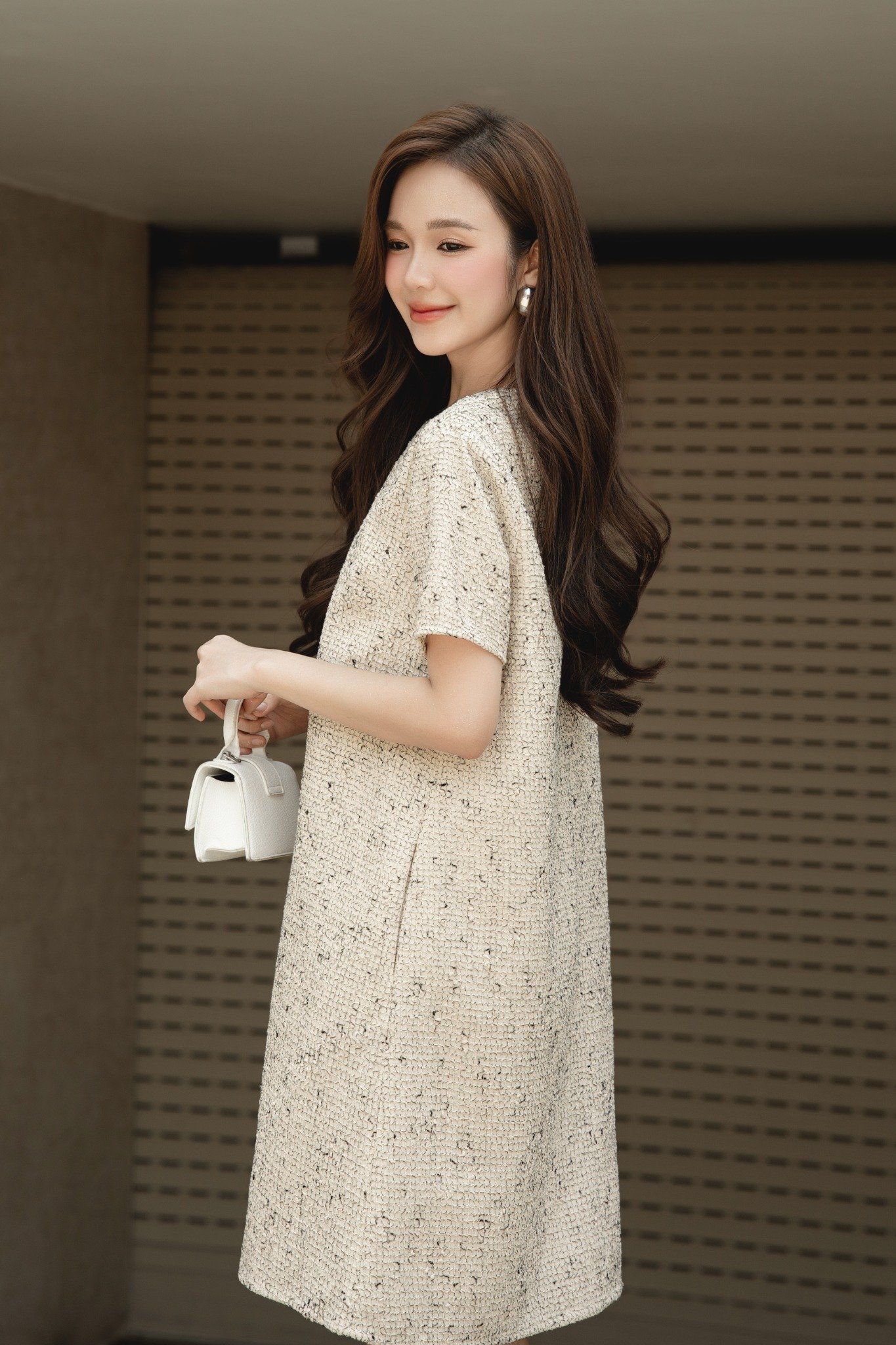Taja Loose Dress in Cream