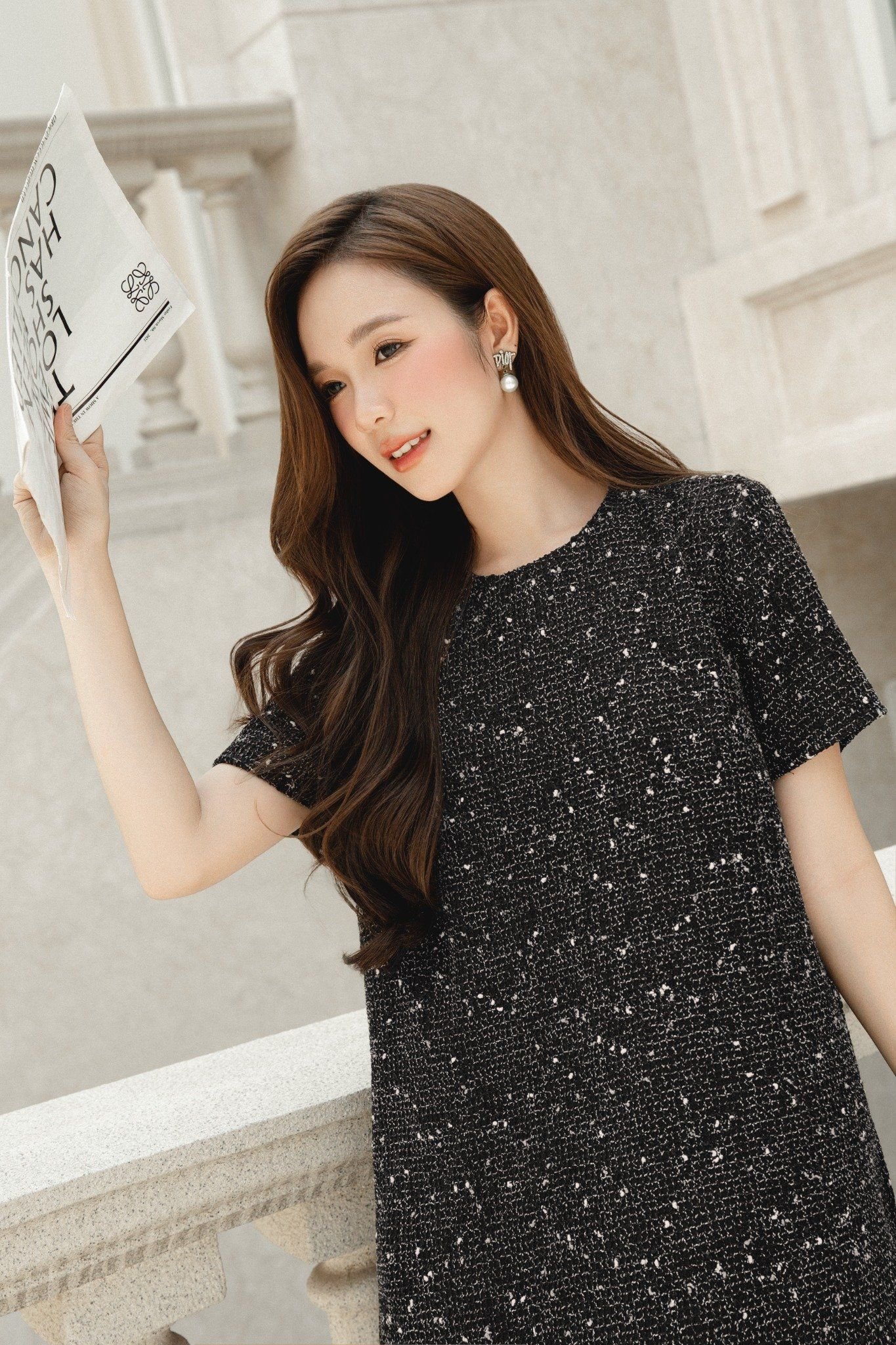 Taja Loose Dress in Black