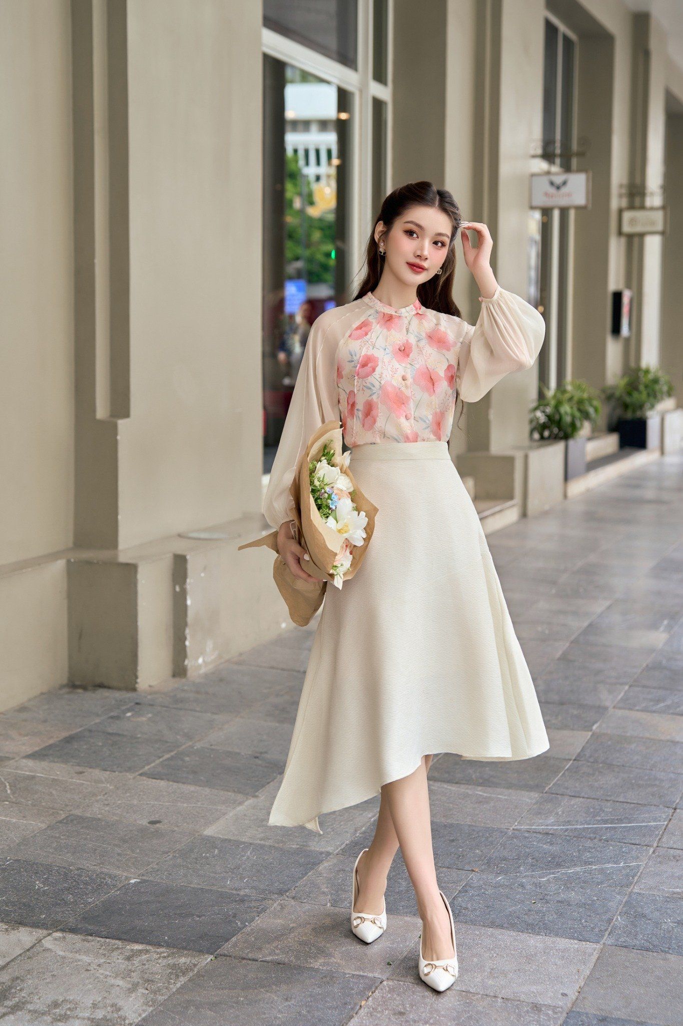 Chân váy Jennifer Cream Skirt