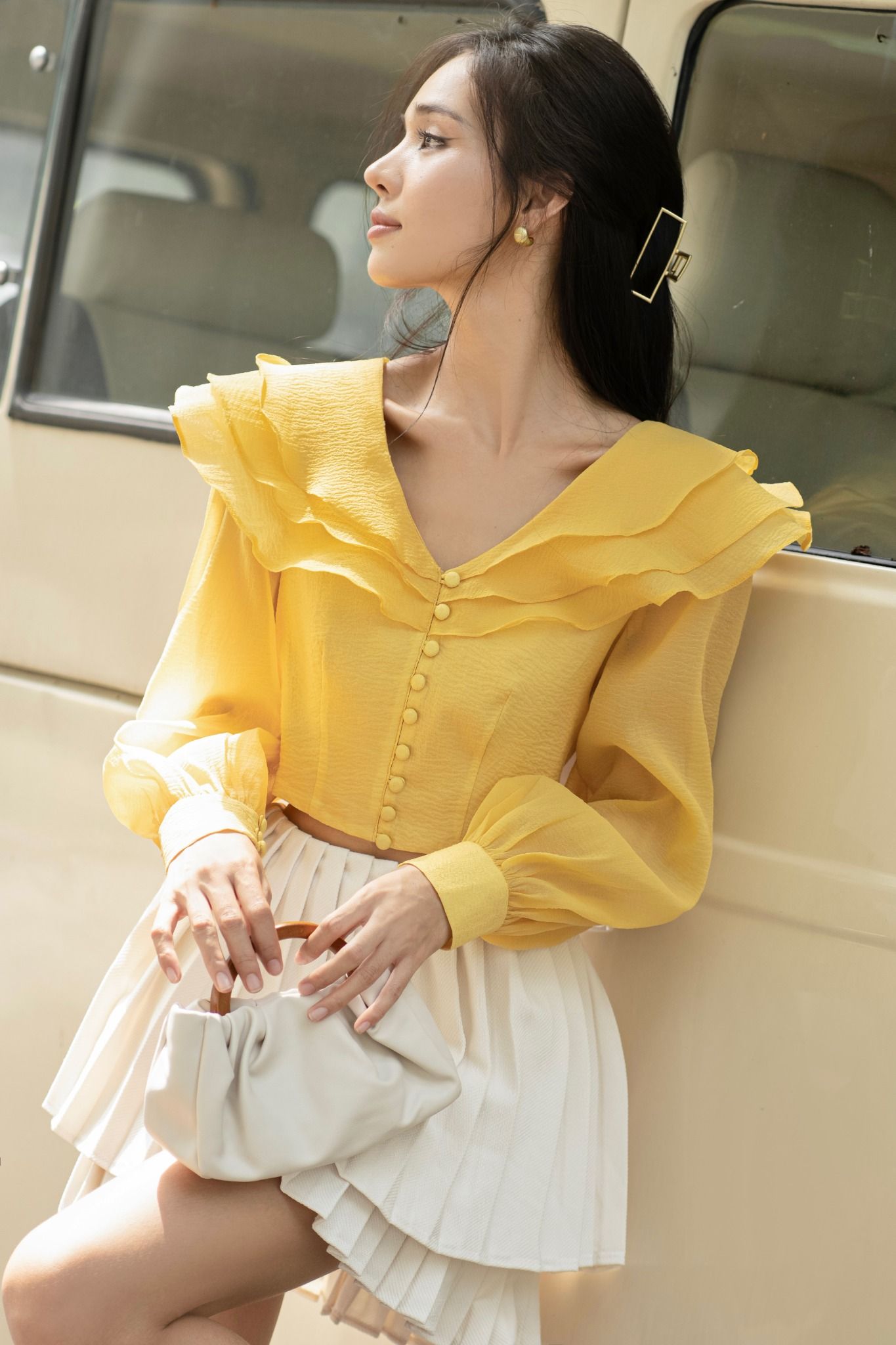 Áo Jazlyn Top in Yellow