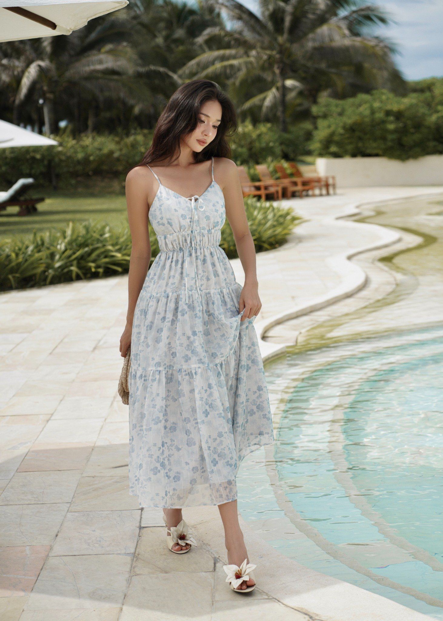 Mercer Maxi Dress in Blue