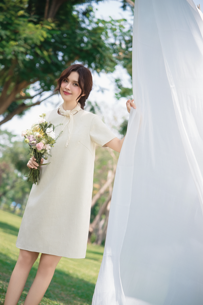  Rowena Loose Dress in Cream 