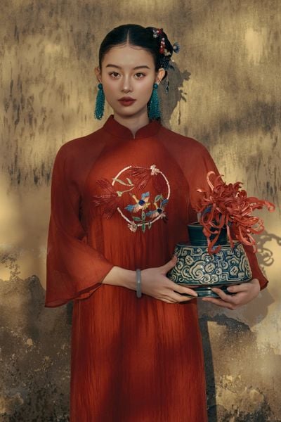  Áo Dài Đan Vy (Không kèm quần) 