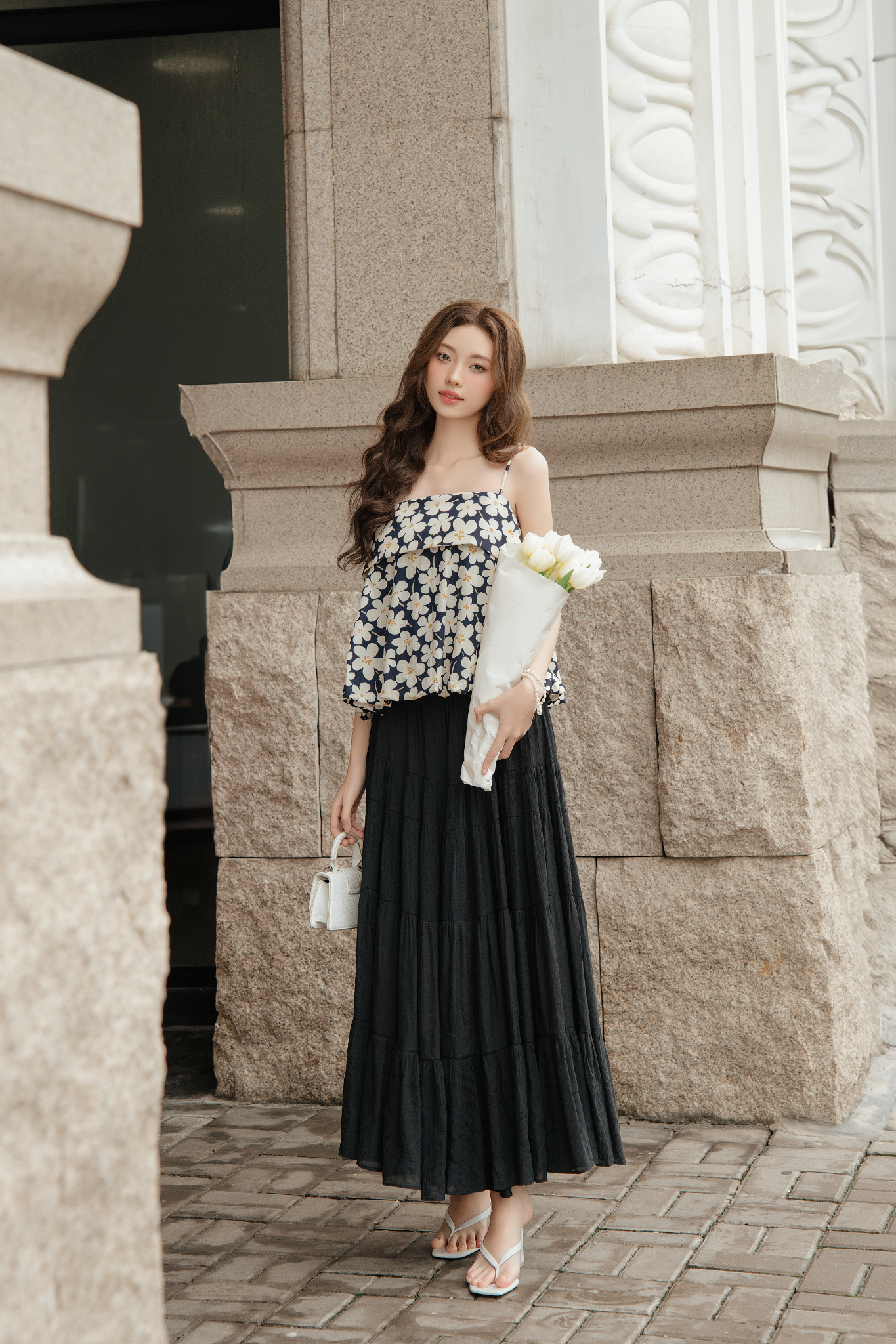 Chân váy Alie Midi Skirt In Black