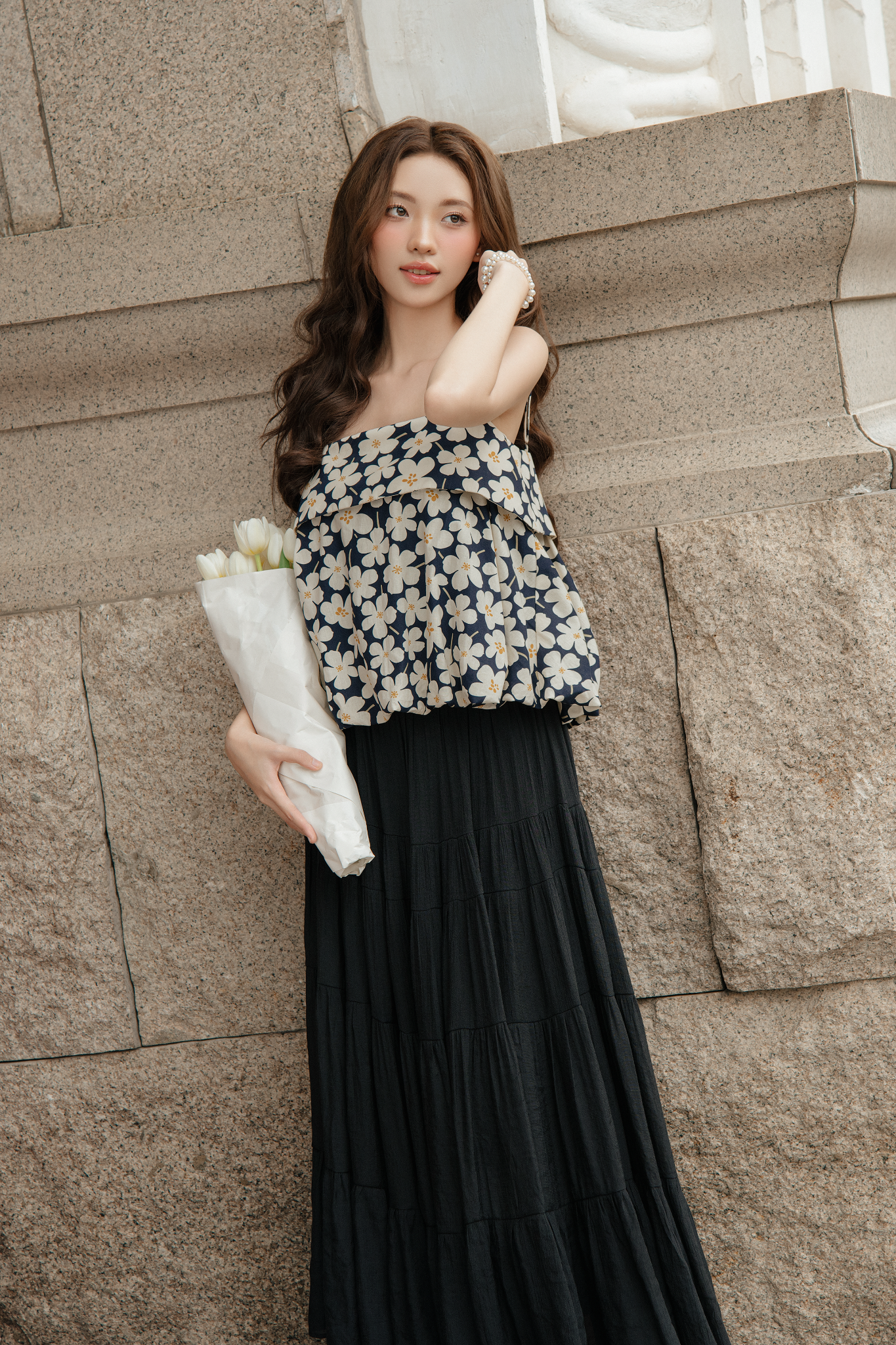 Chân váy Alie Midi Skirt In Black