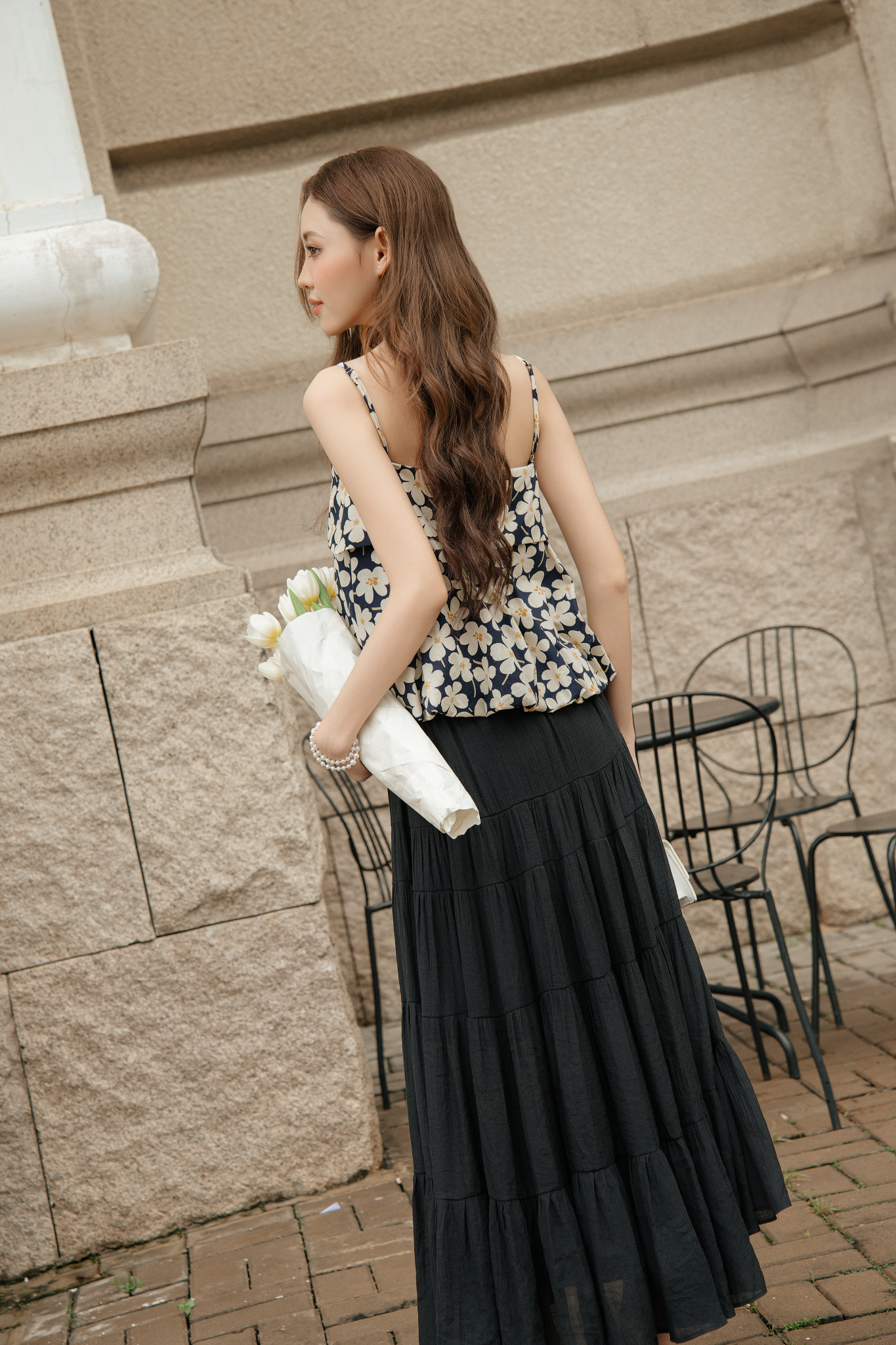 Chân váy Alie Midi Skirt In Black
