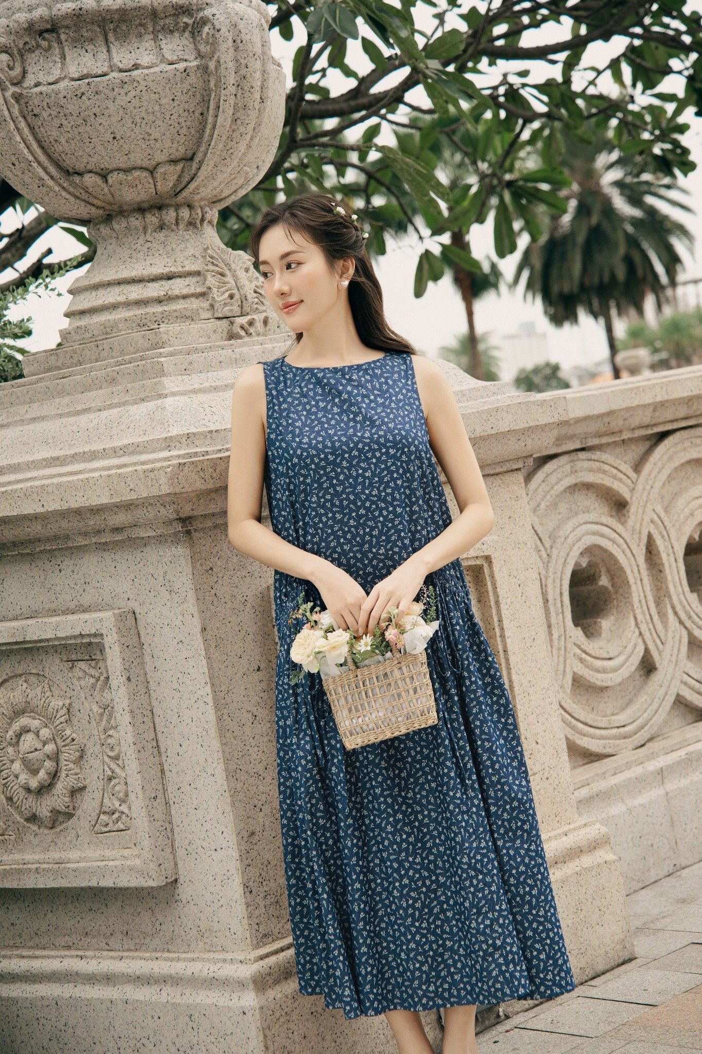 Arabella Dress in Navy
