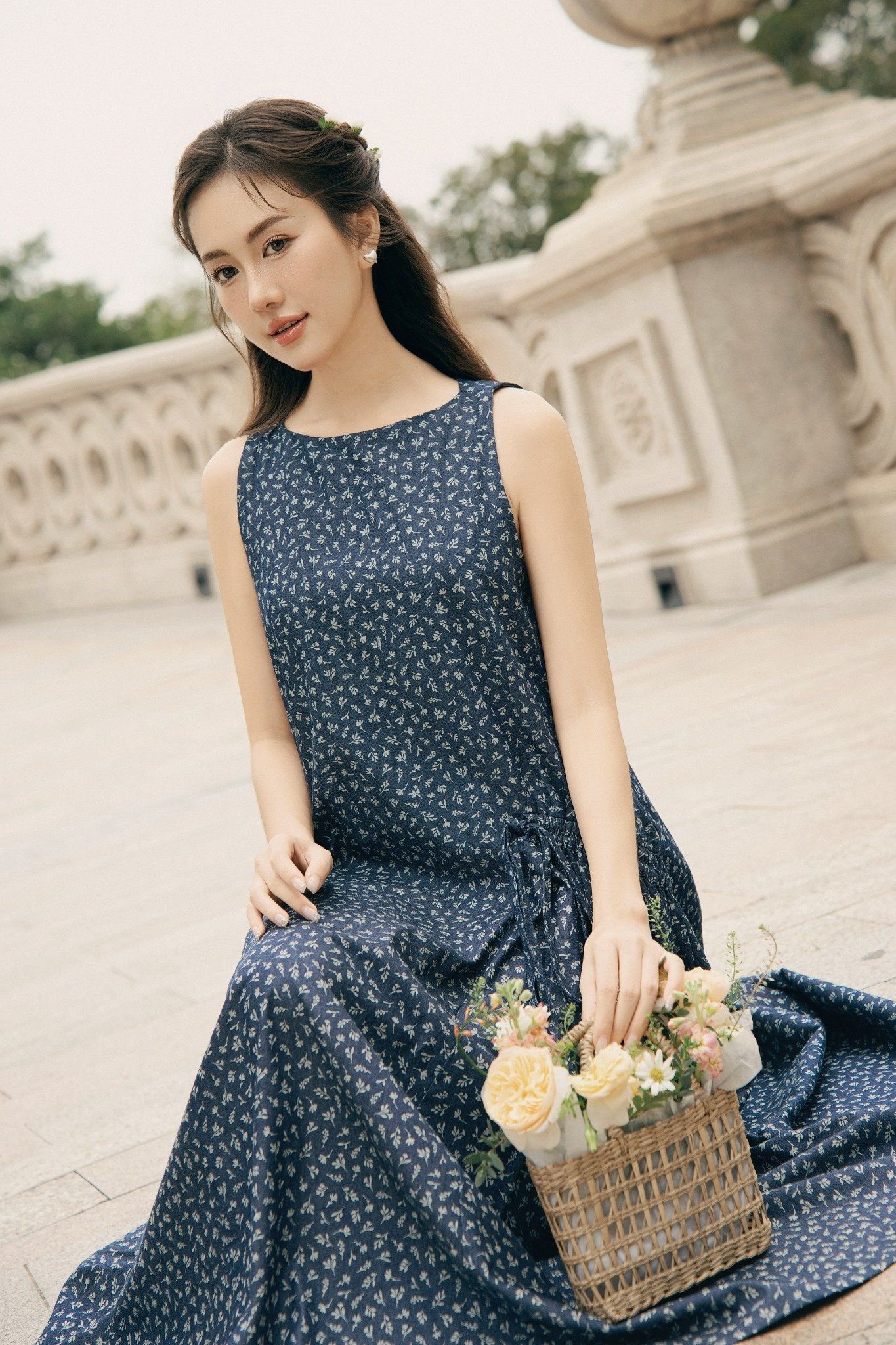 Arabella Dress in Navy