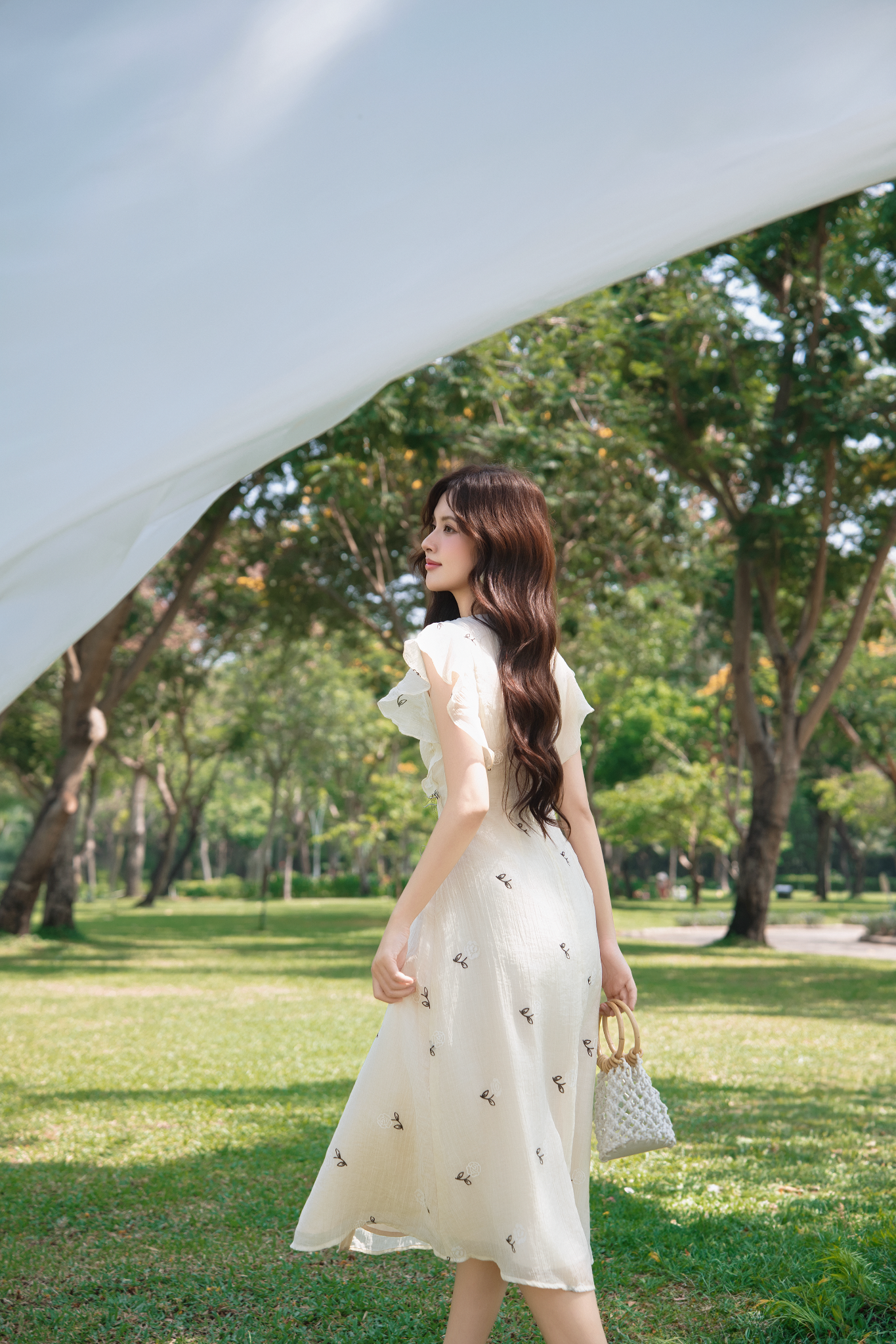 Selby Fleur Dress in Cream