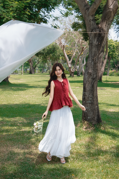  Áo Floralie Fleur Top in Red 