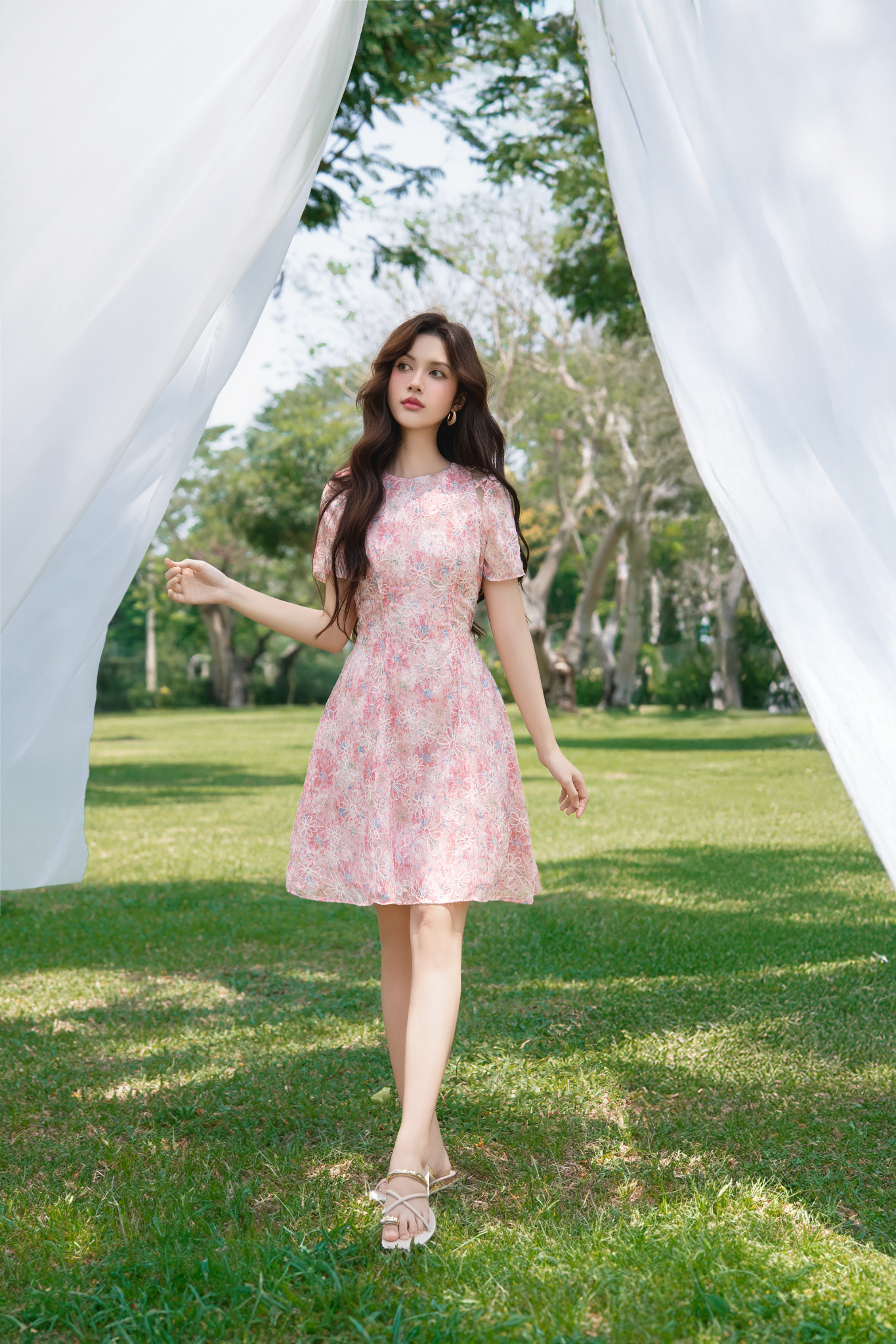 Lulu Fleur Dress in Pink