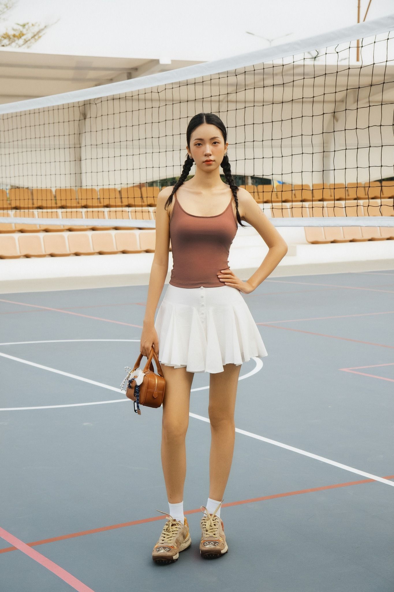 Áo Kaori Top in Brown
