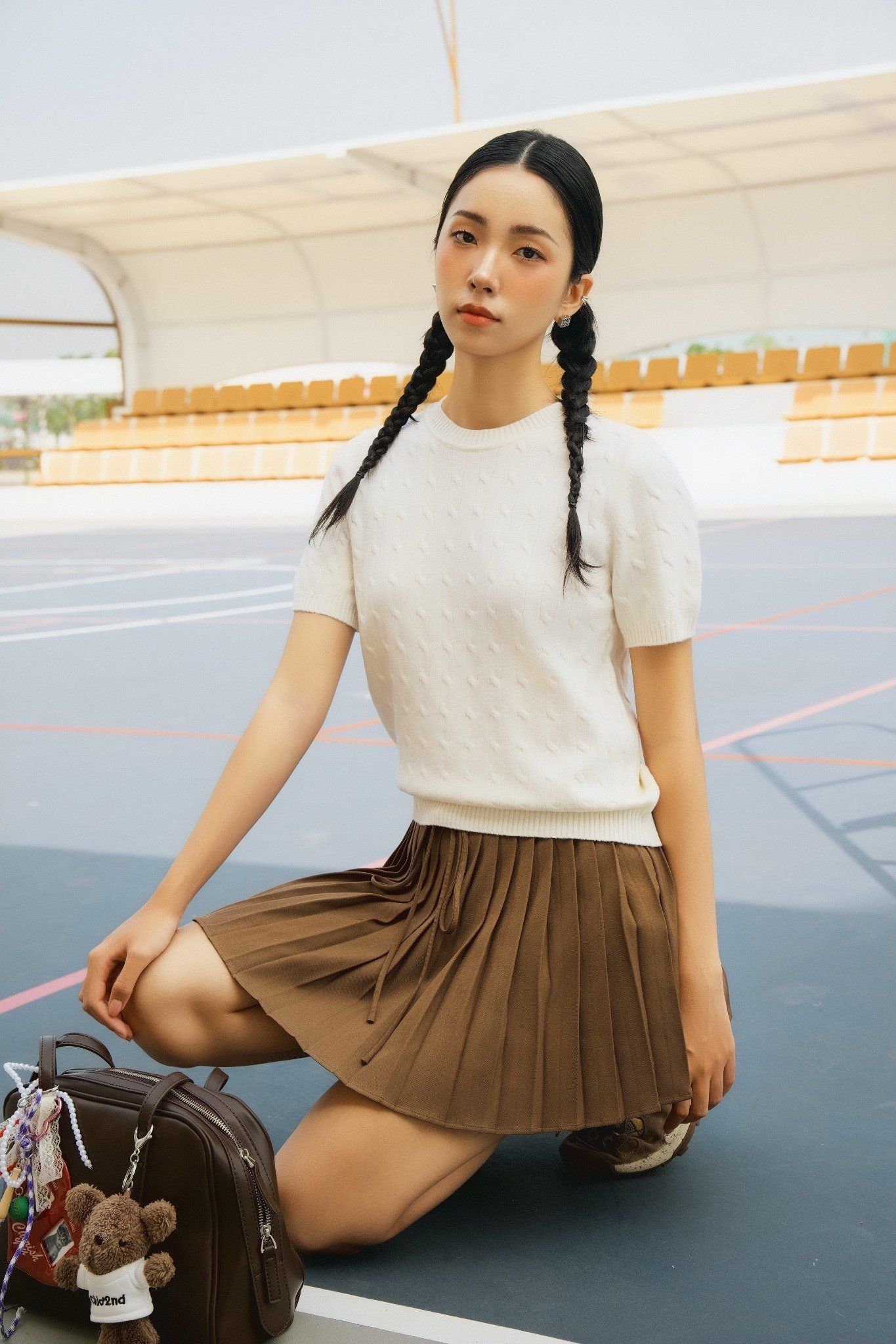 Áo Bowie Top in Cream