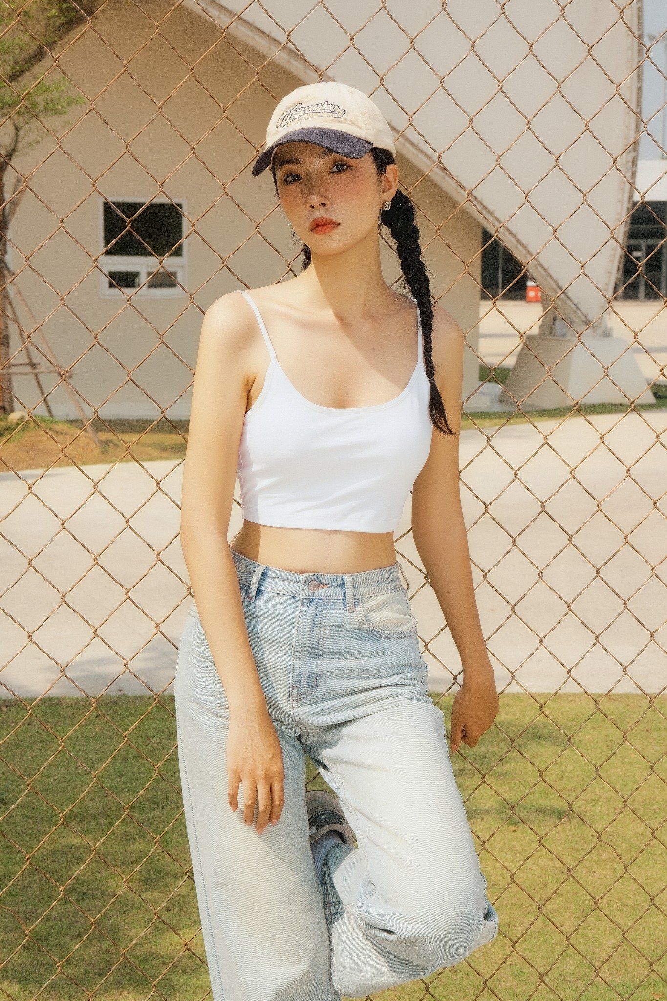 Áo Camisole Top in White