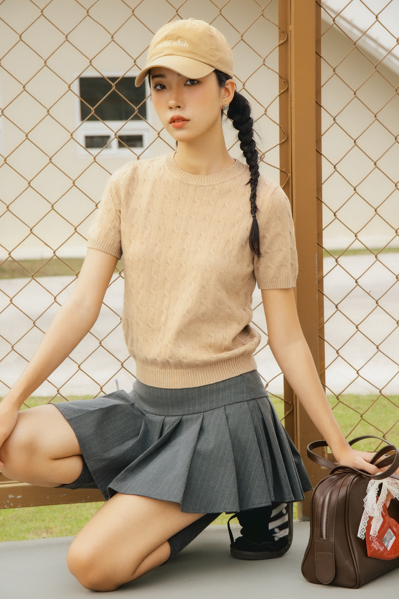 Áo Bowie Top in Brown