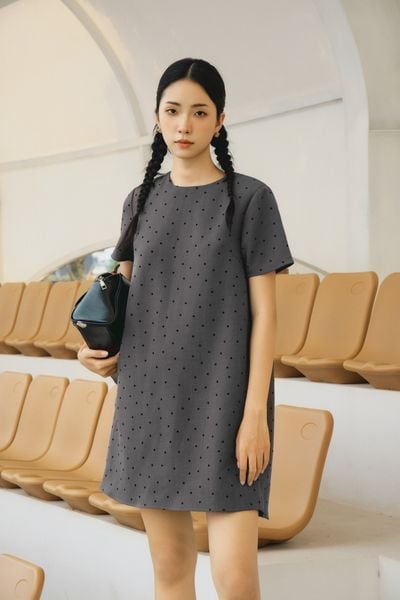  Taja Loose Dress in Gray 