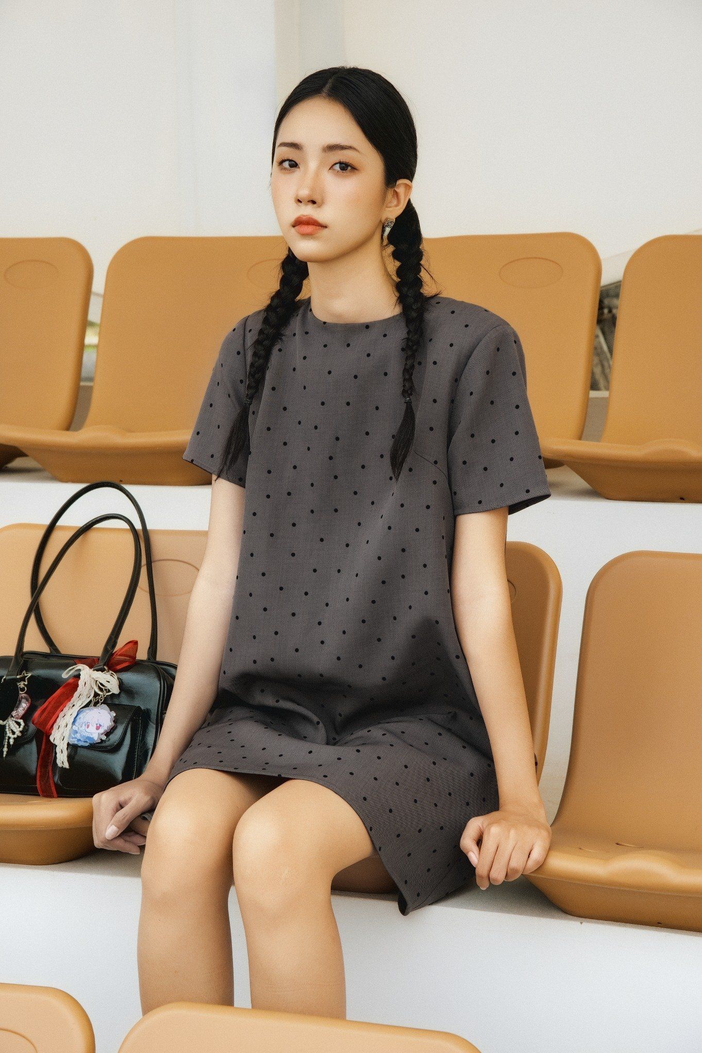 Taja Loose Dress in Gray