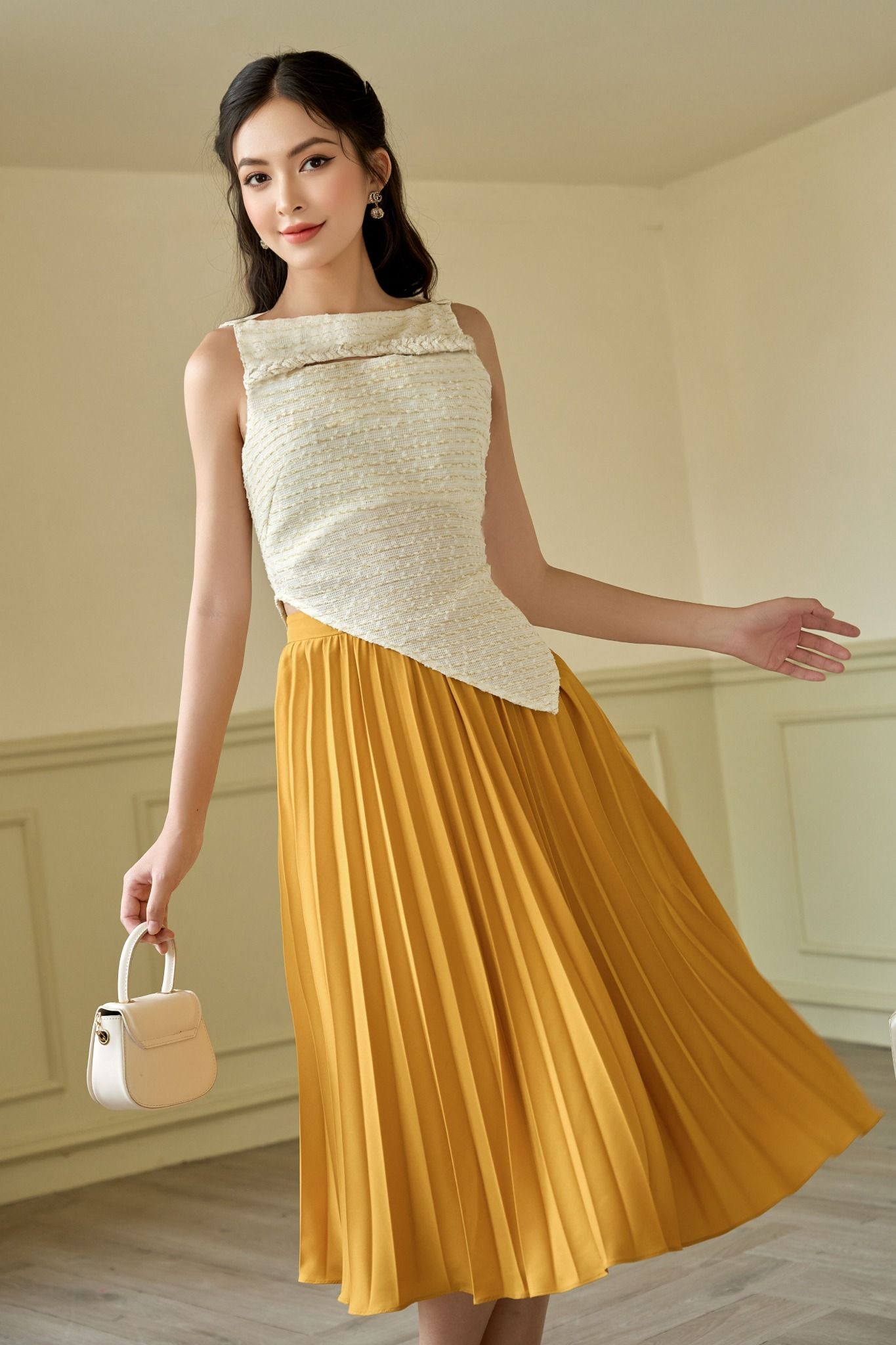 Chân váy Golden Pleated Skirt