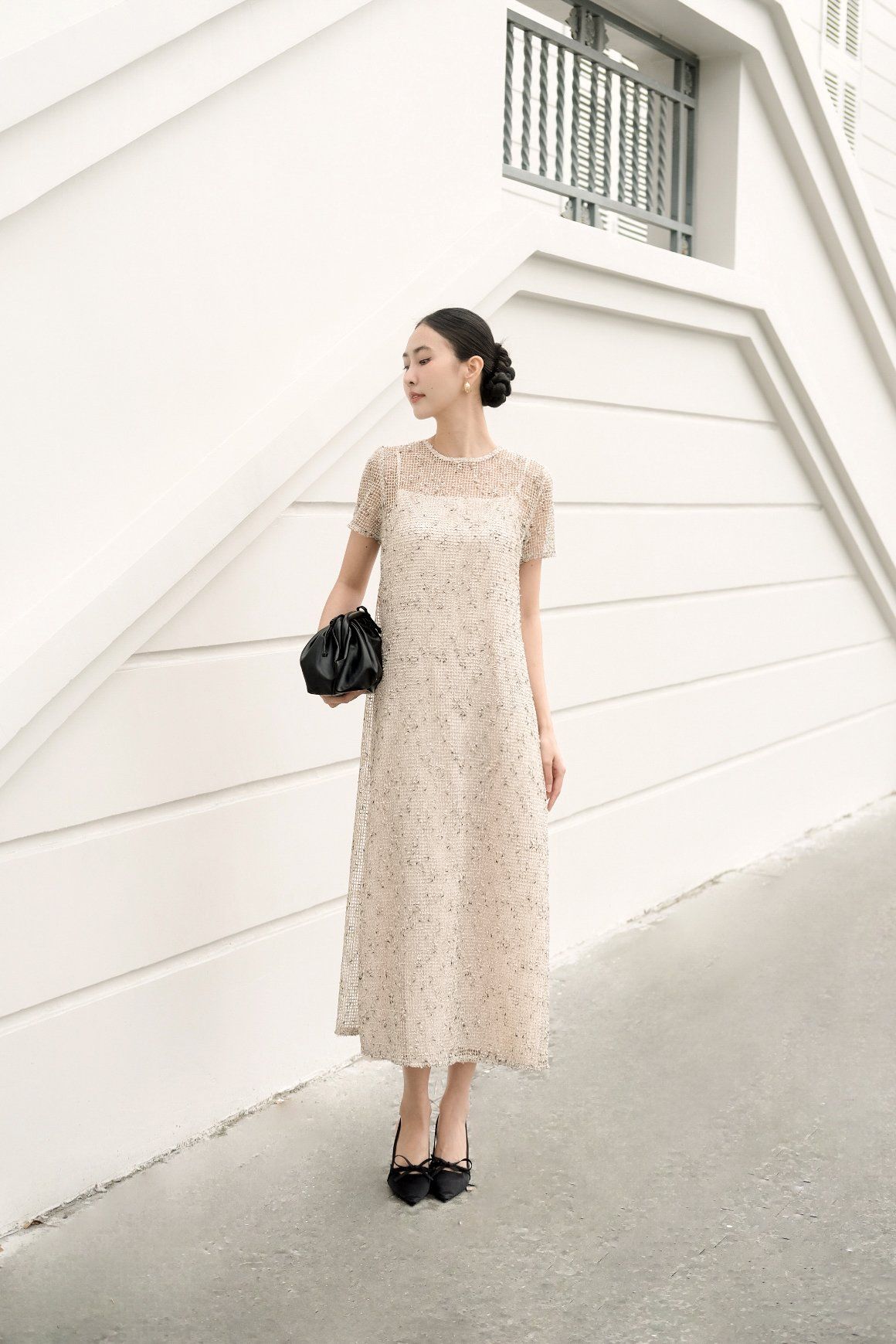 Coco Dress in Beige