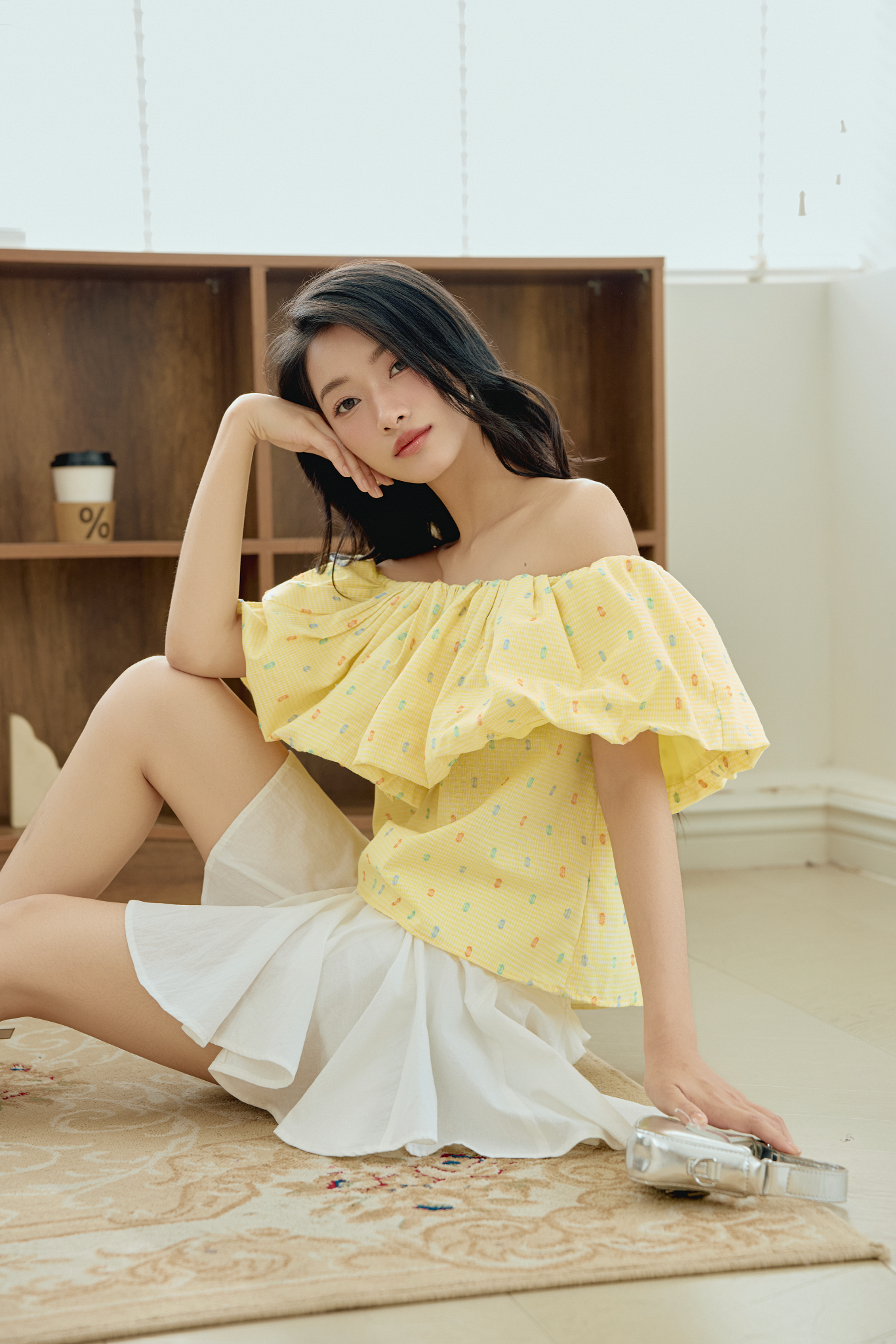 Áo Hansel Floral Top in Yellow