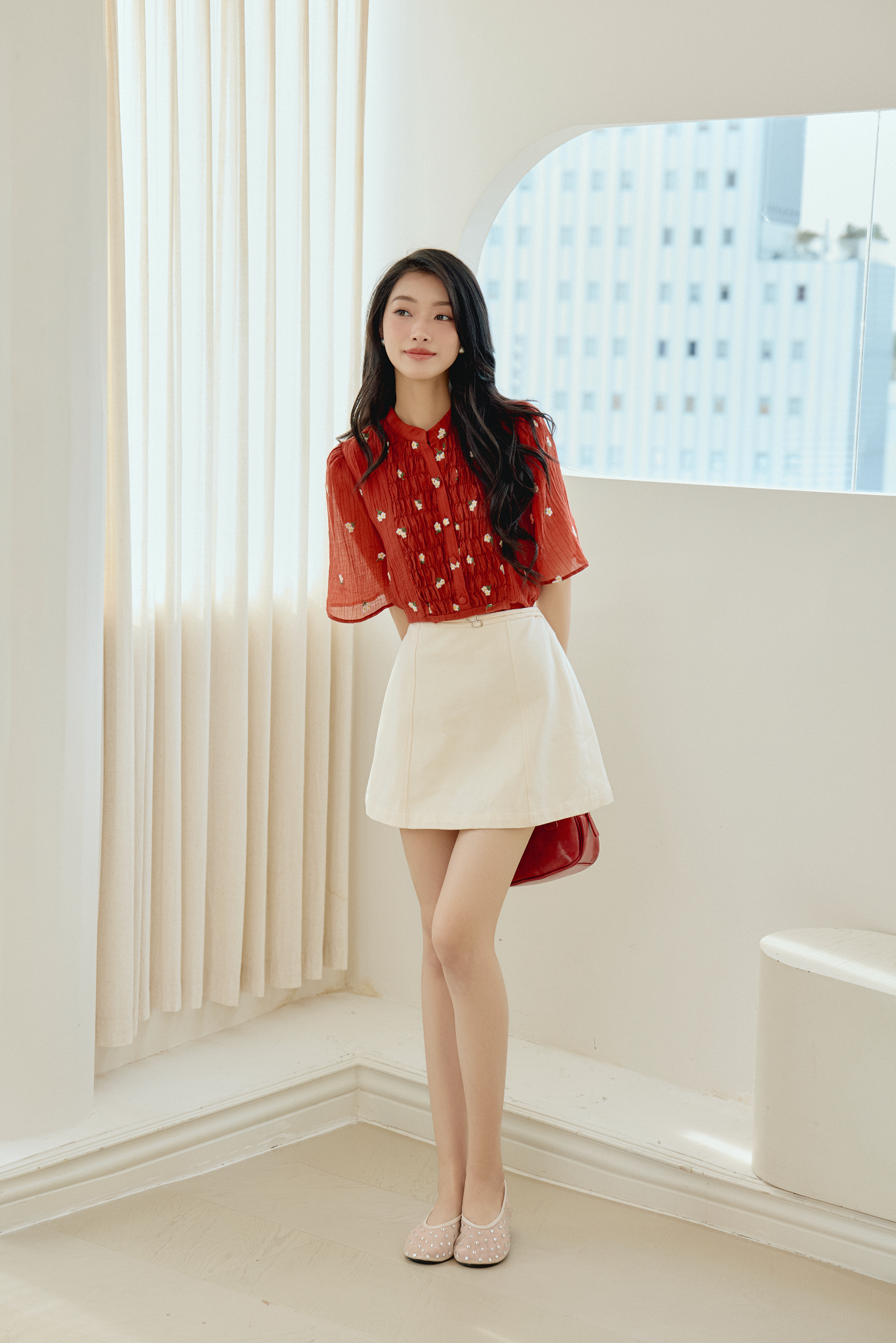 Áo Stella Top in Red