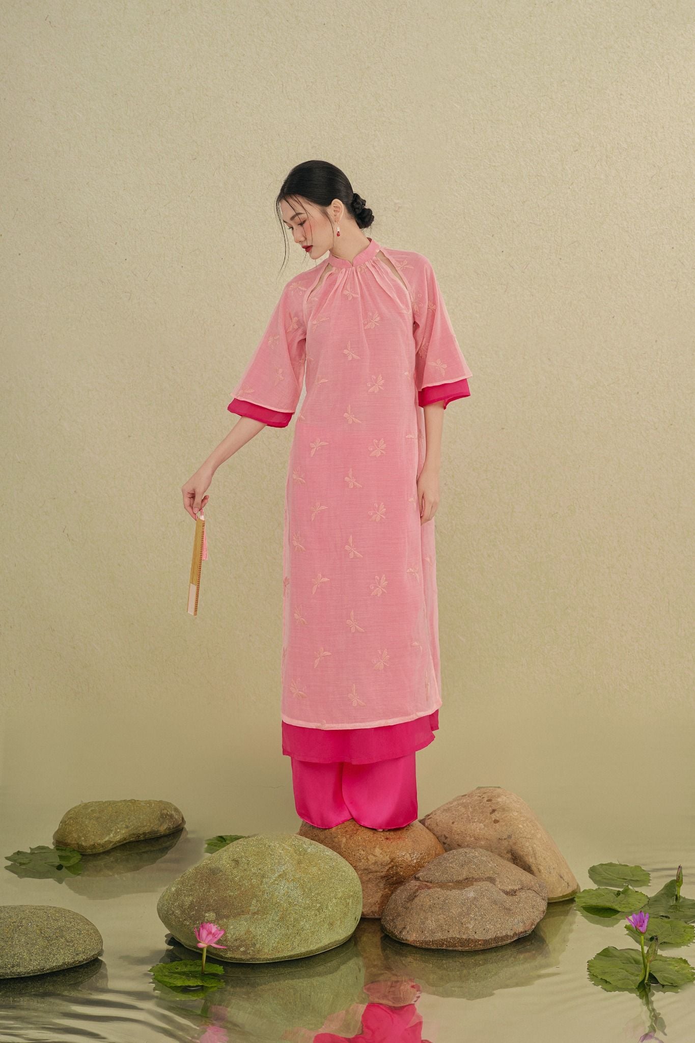 Quần Pink Culottes