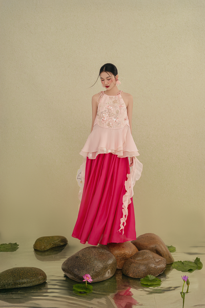  Chân váy Jorie Silk Skirt in Pink 