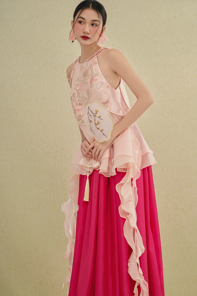  Chân váy Jorie Silk Skirt in Pink 