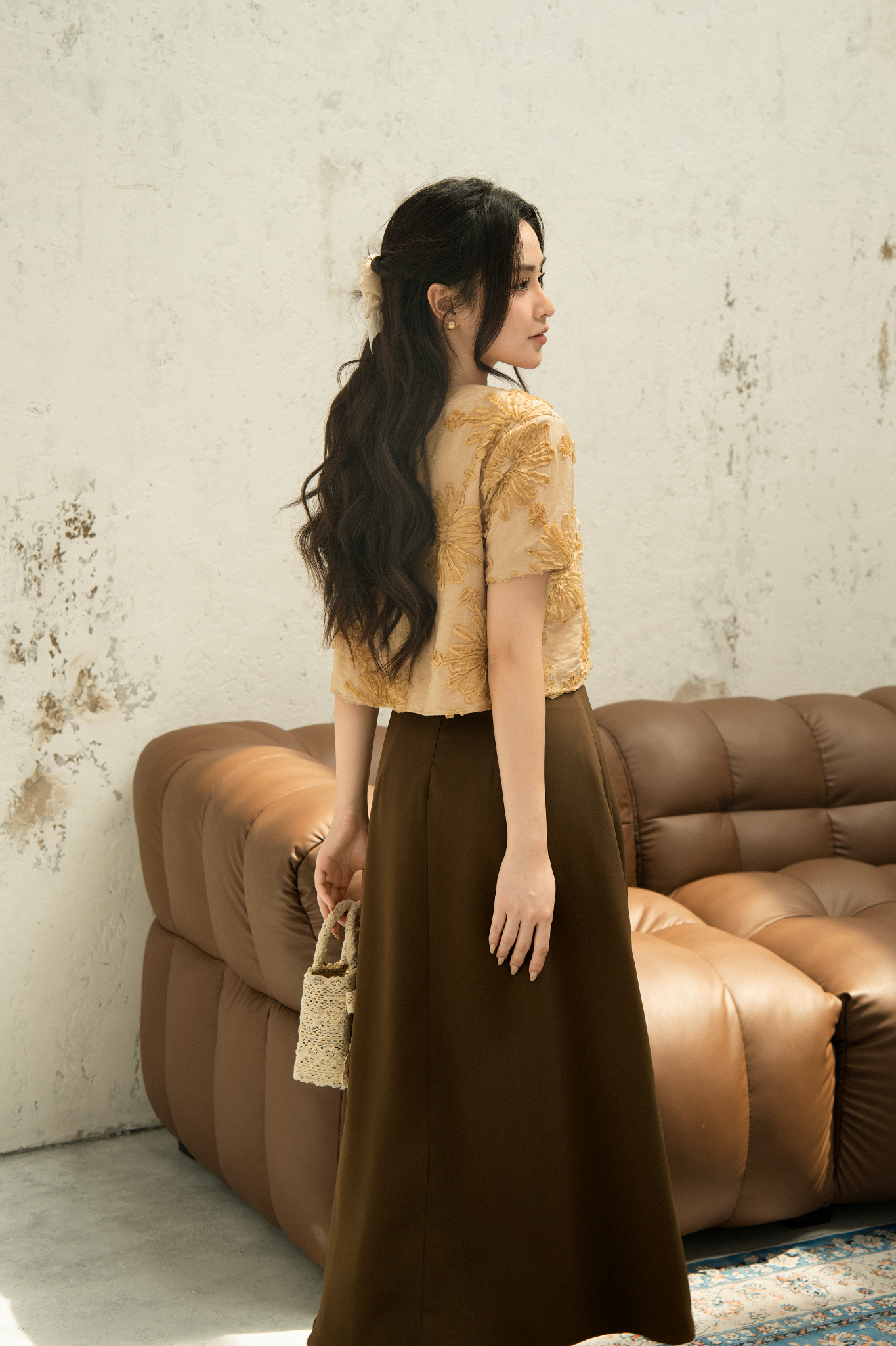 Chân váy Larisa Skirt in Brown