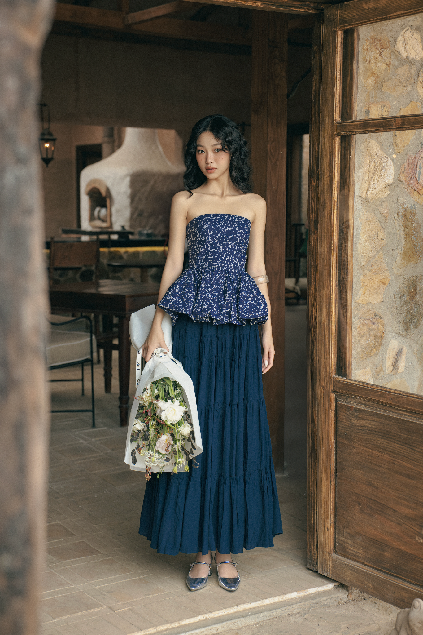 Chân váy Alie Midi Skirt In Navy