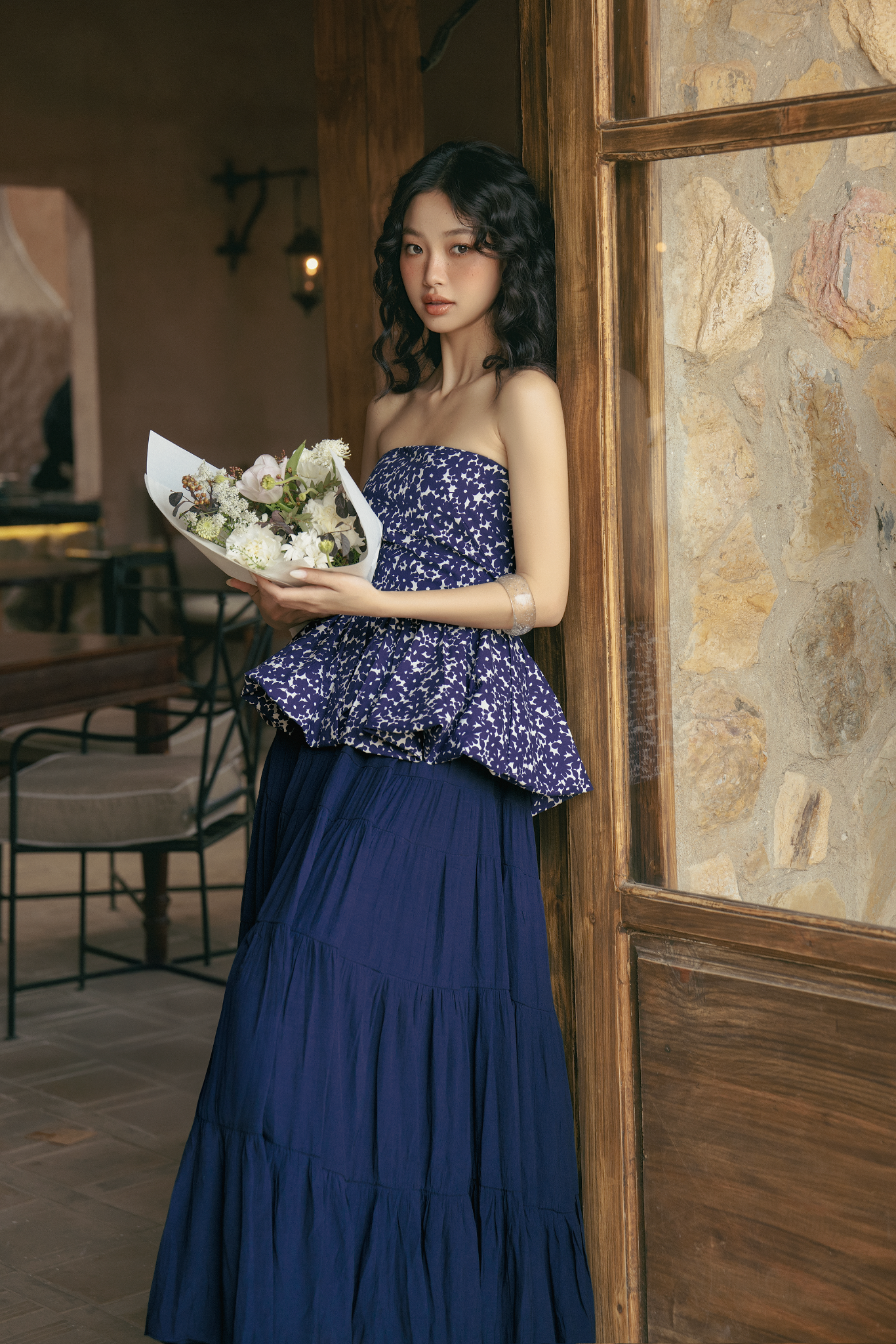 Chân váy Alie Midi Skirt In Navy