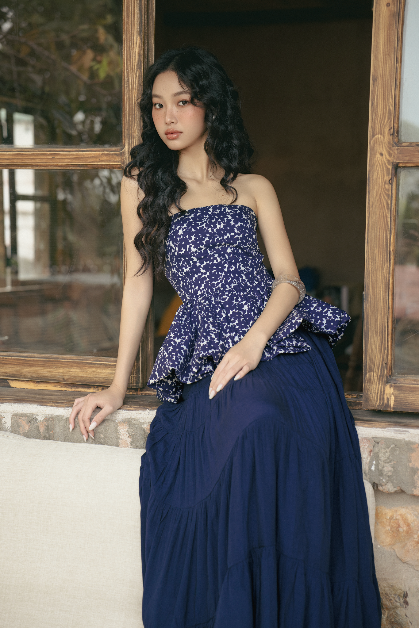 Chân váy Alie Midi Skirt In Navy