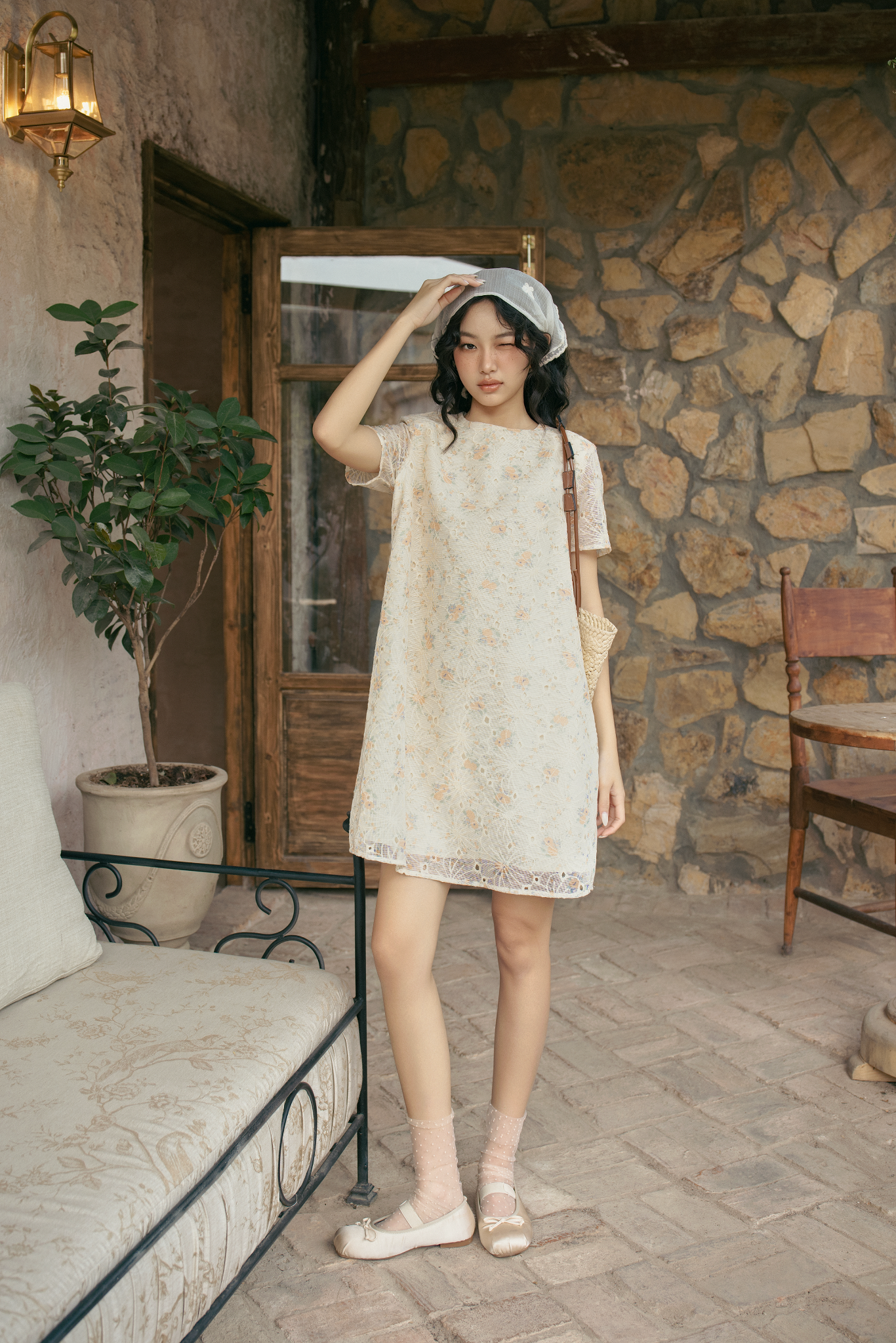 Taja Fleur Dress in Orange