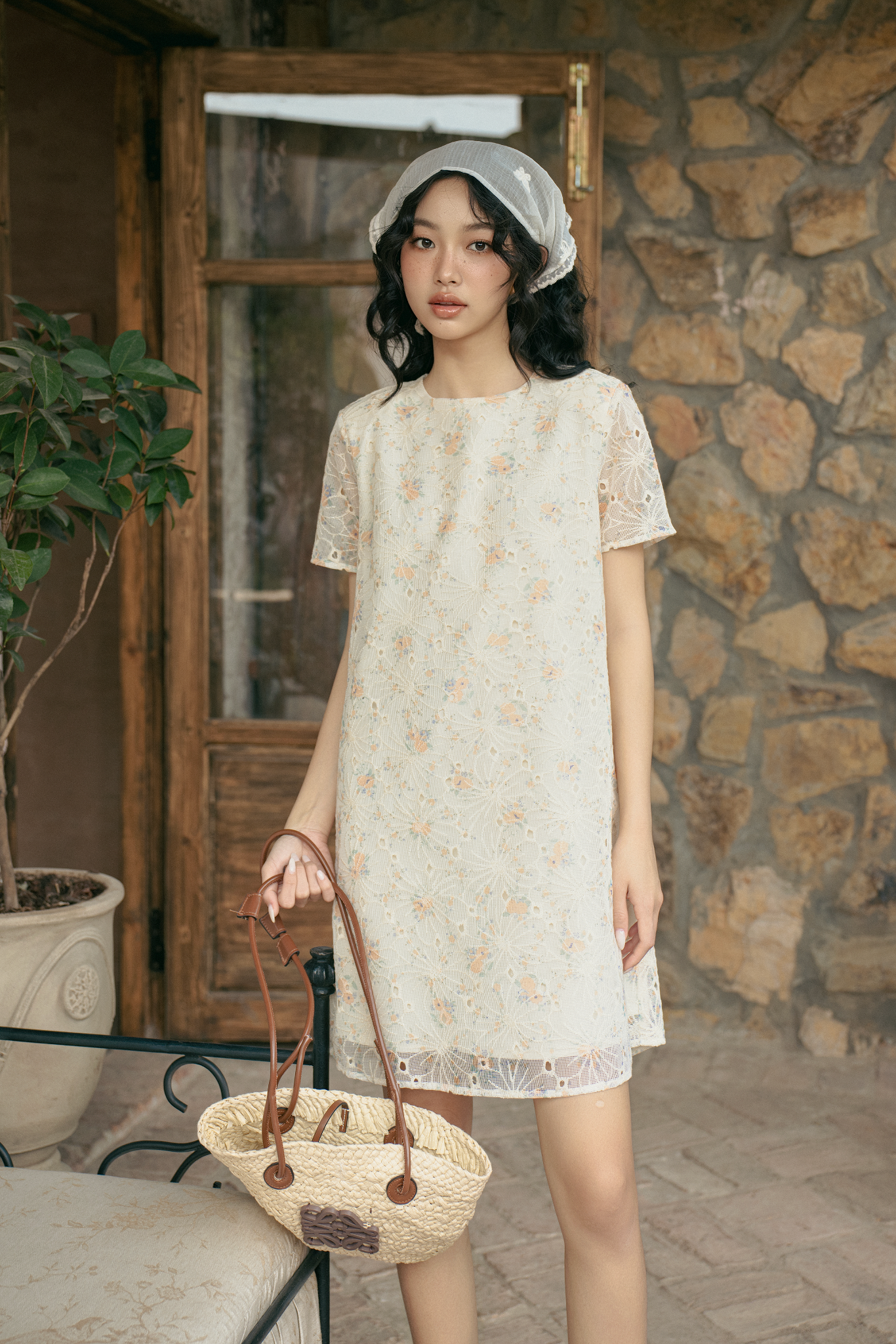 Taja Fleur Dress in Orange