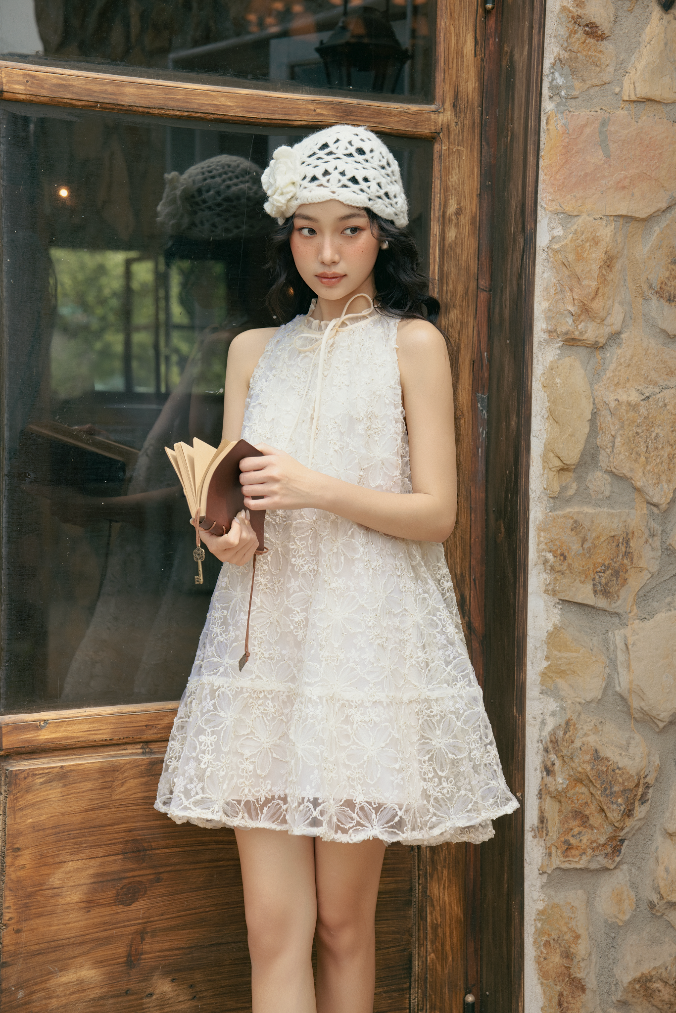 Demille Fleur Dress in Cream