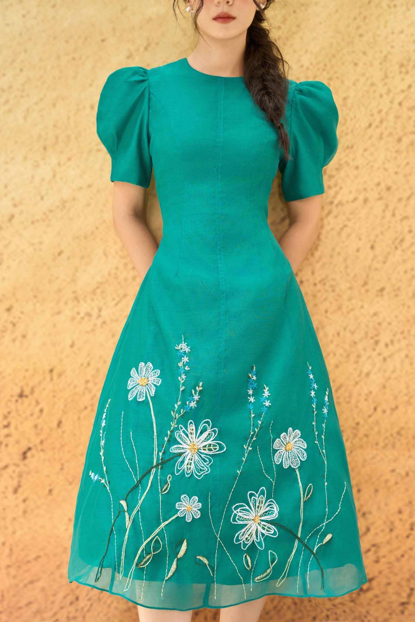 Noelle Embro Dress