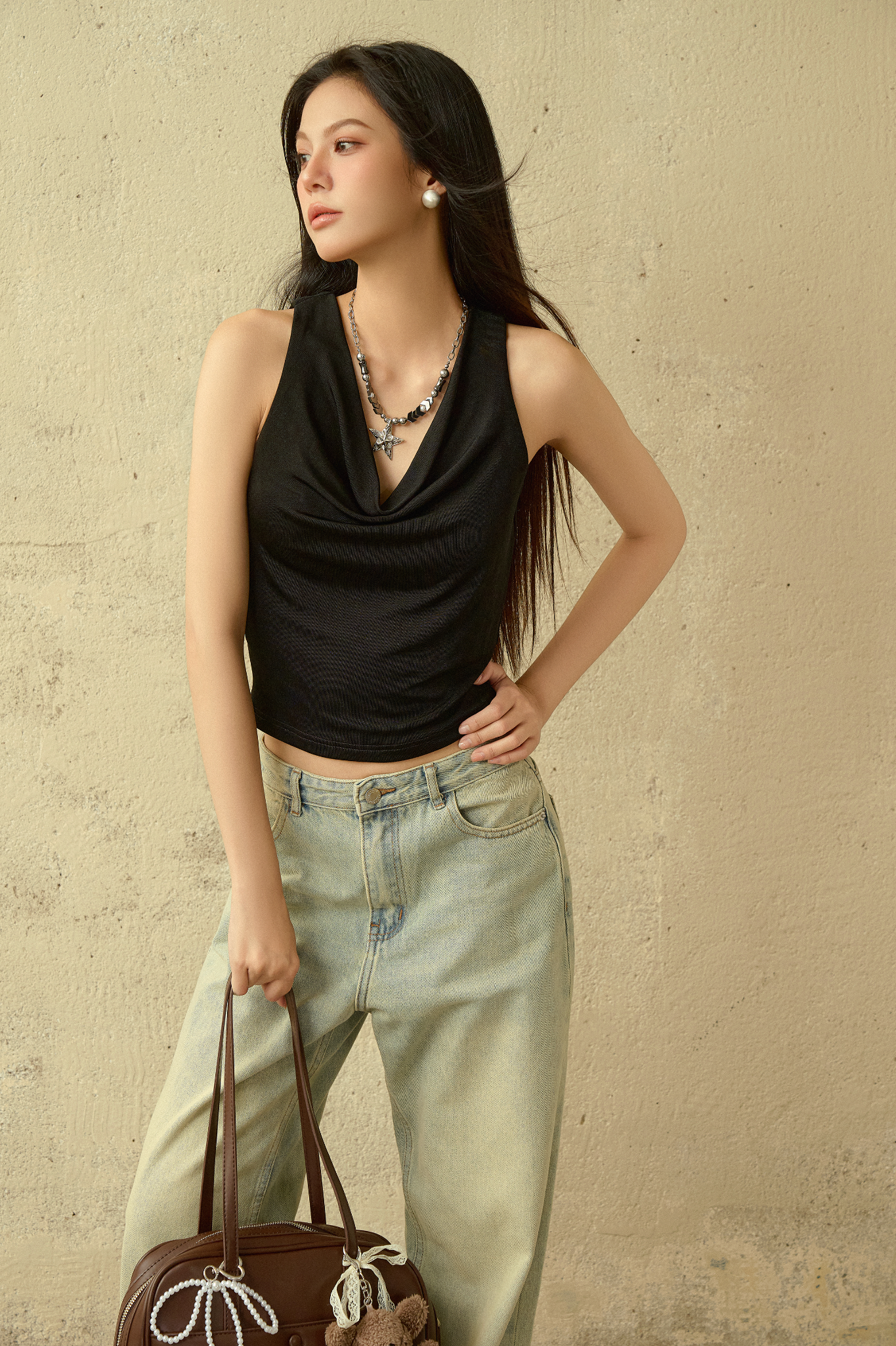 Áo Benilde Top in Black