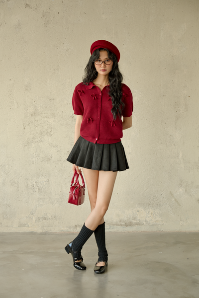  Áo Micha Top in Red 