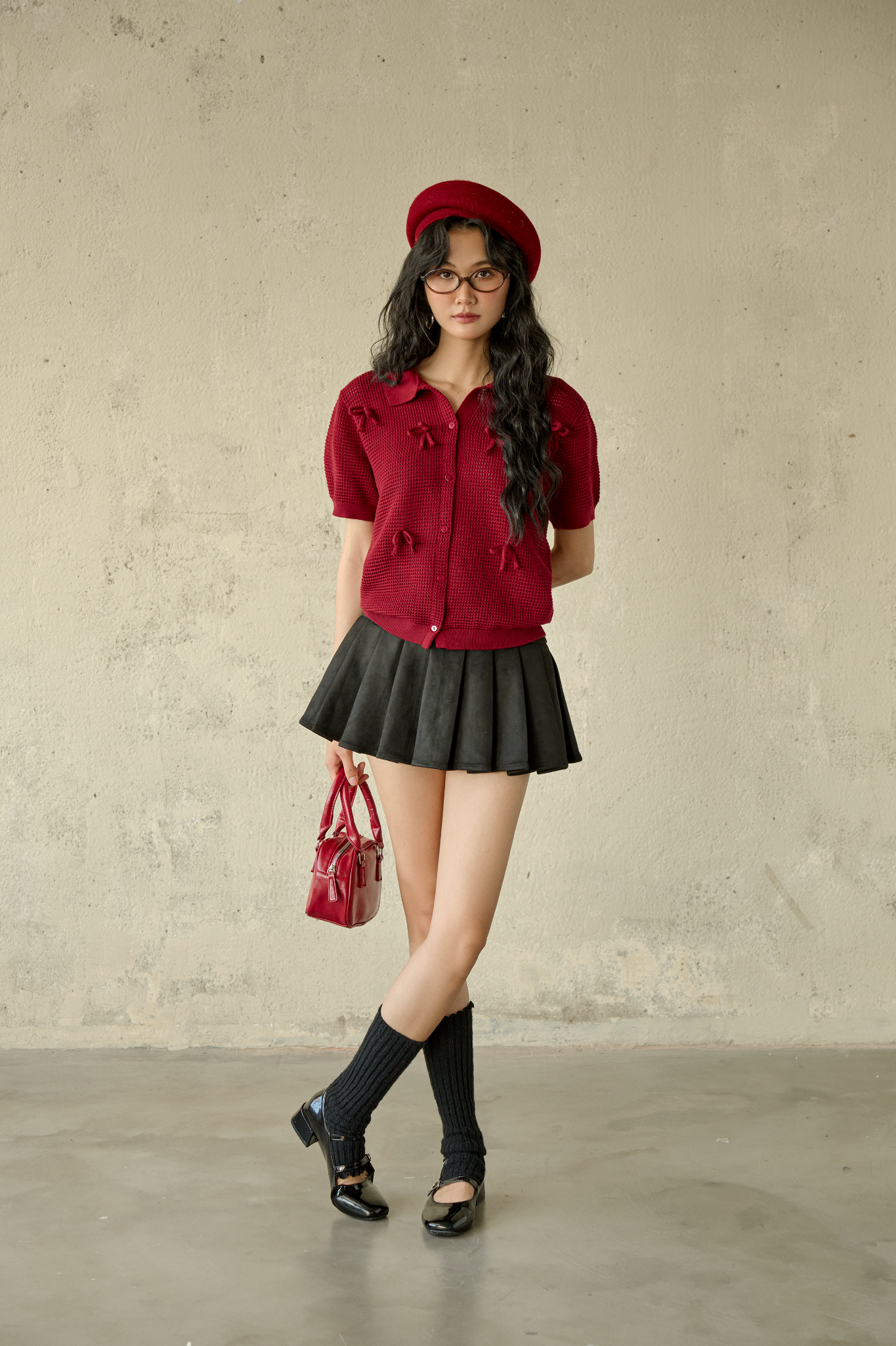 Áo Micha Top in Red