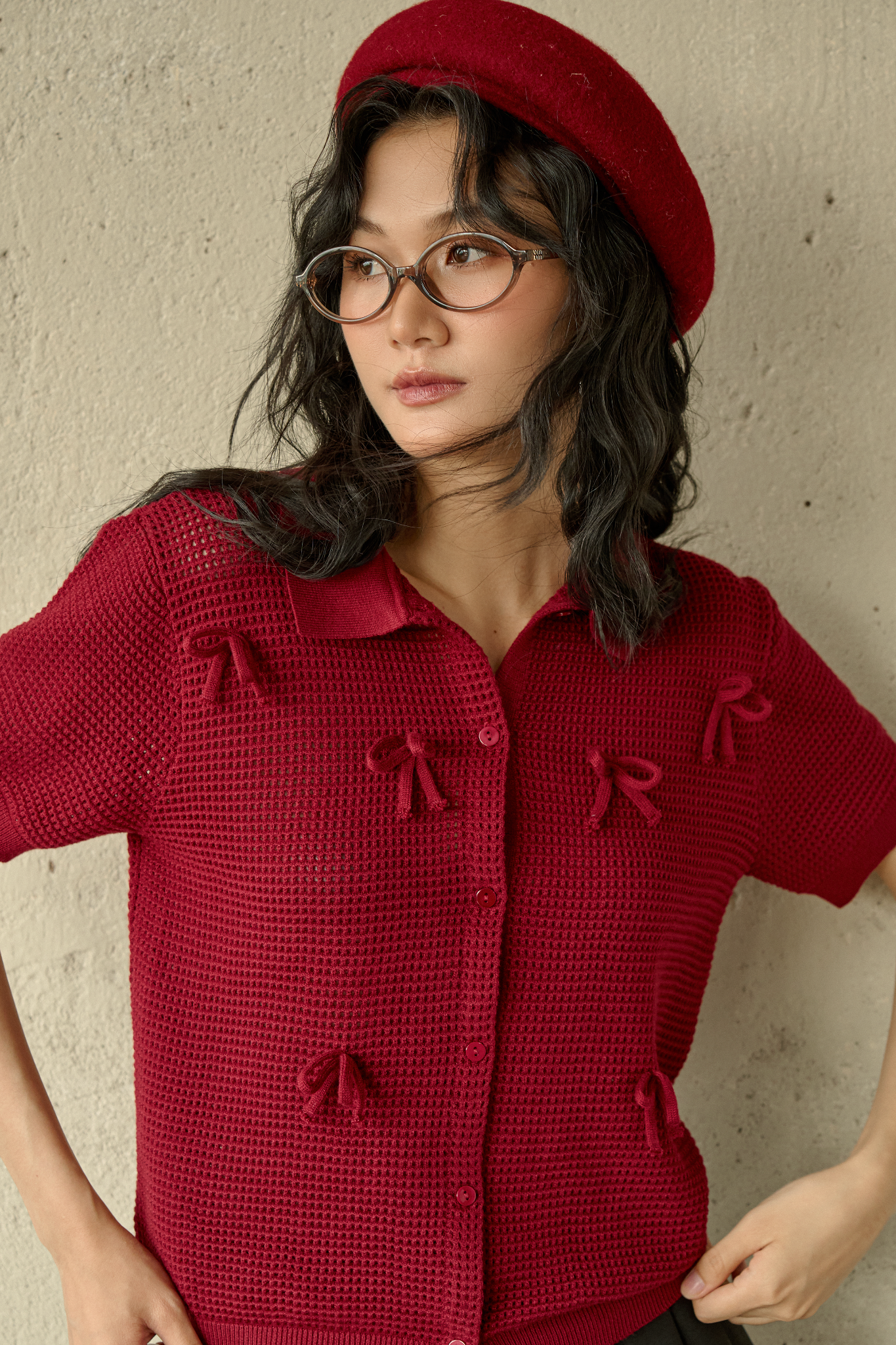 Áo Micha Top in Red