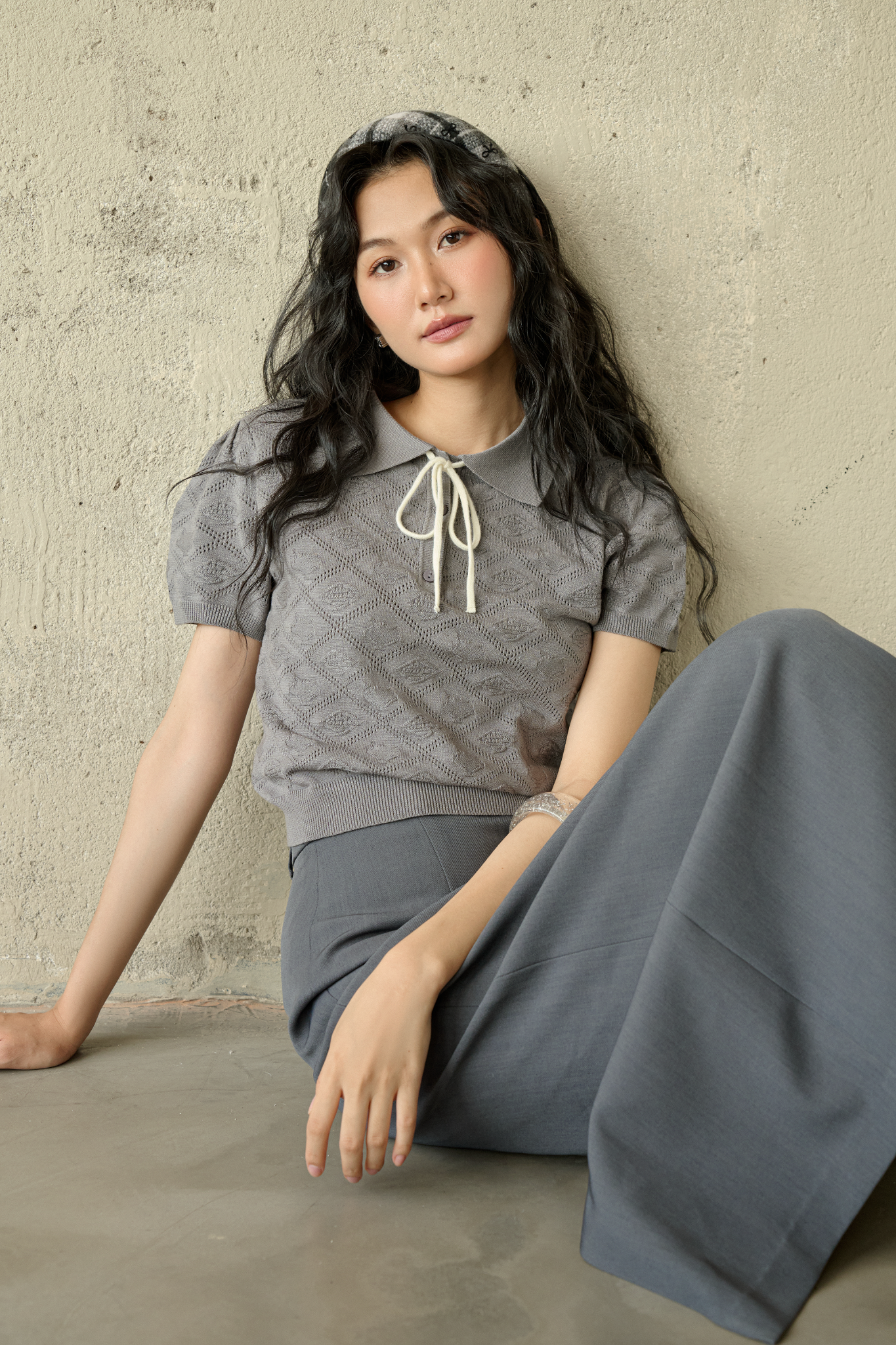 Áo Binna Top in Gray