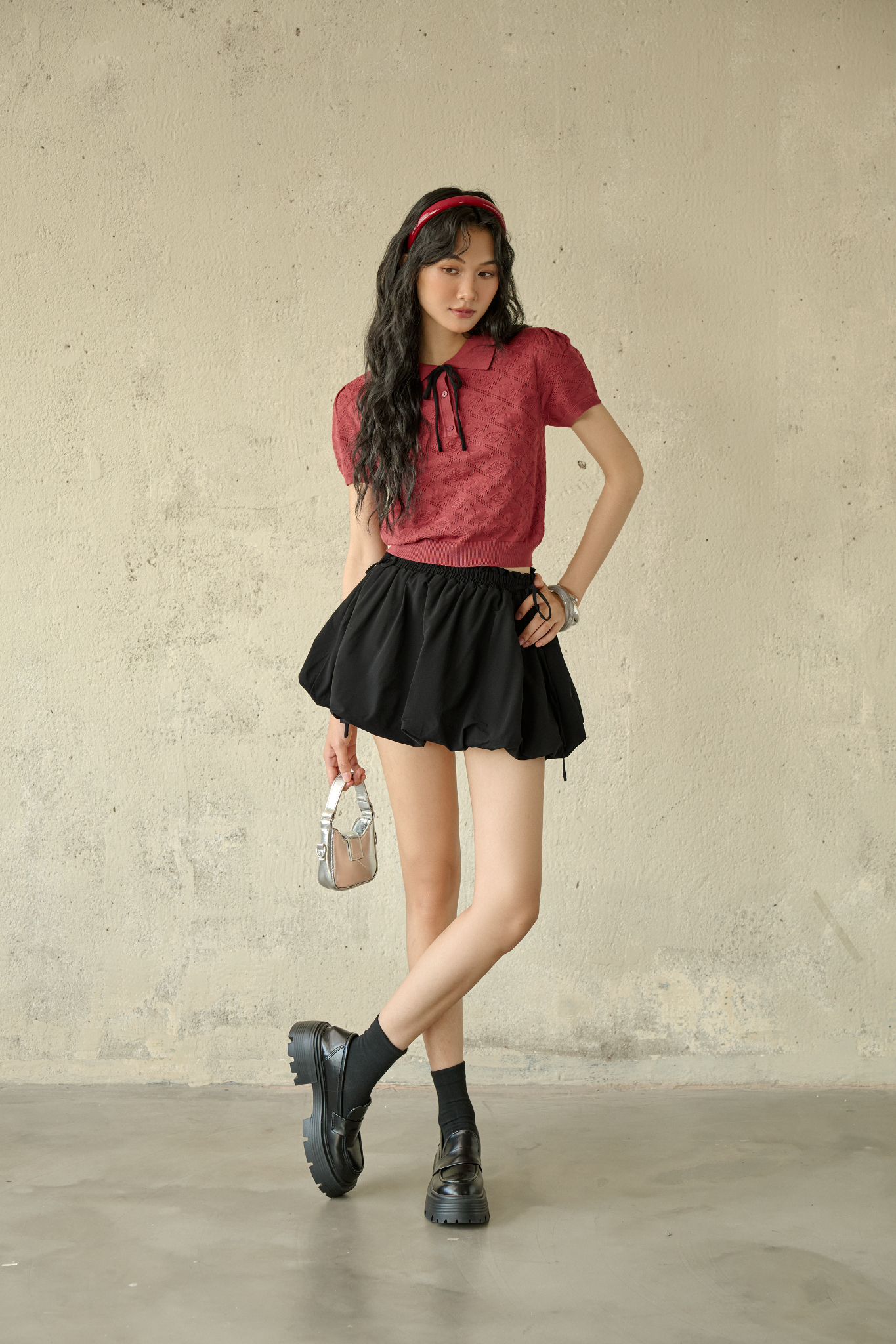 Áo Binna Top in Red