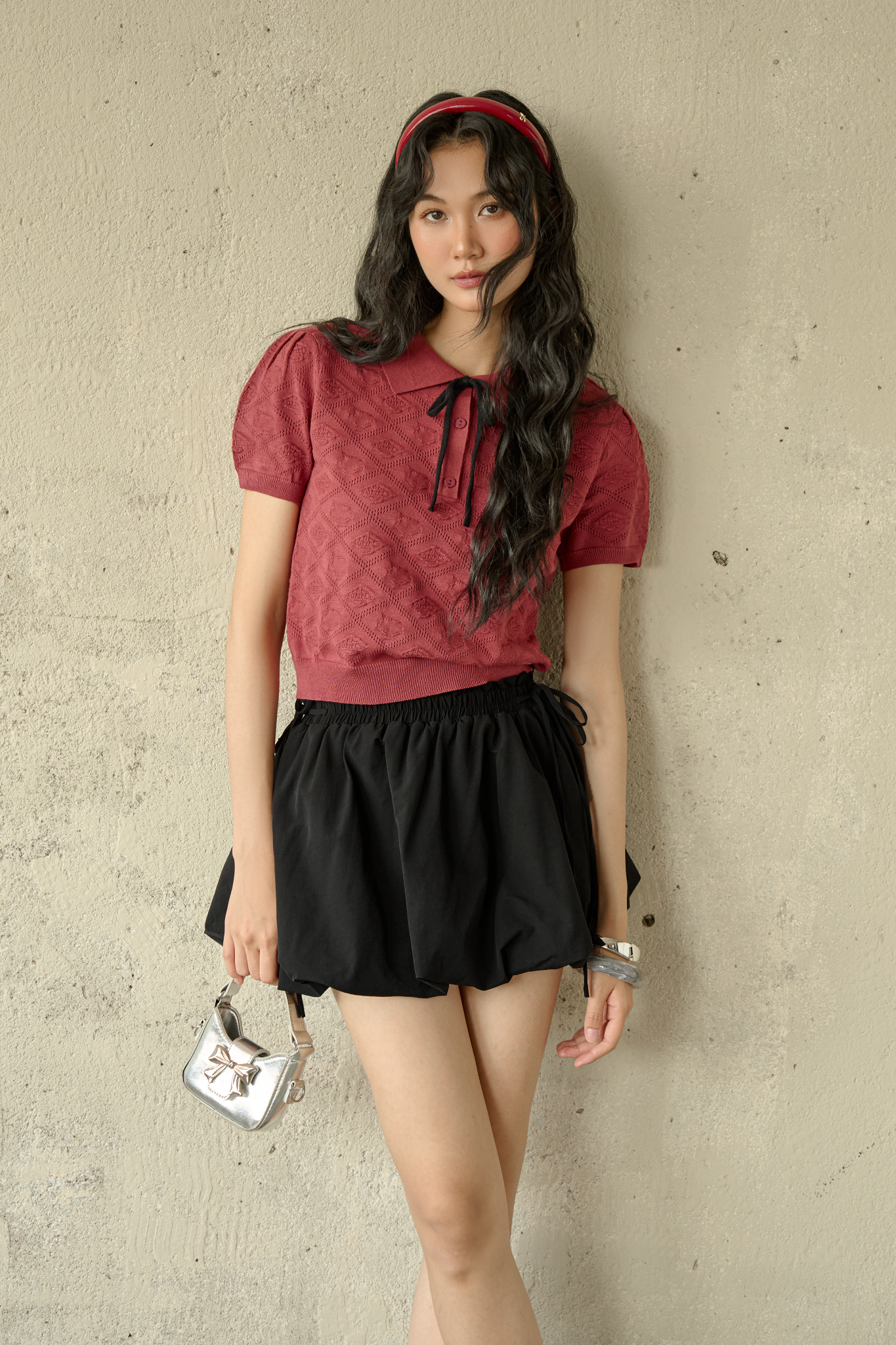 Áo Binna Top in Red