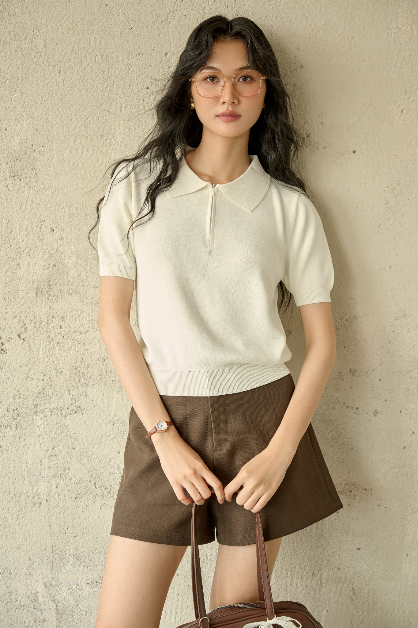Áo Calla Top in Cream