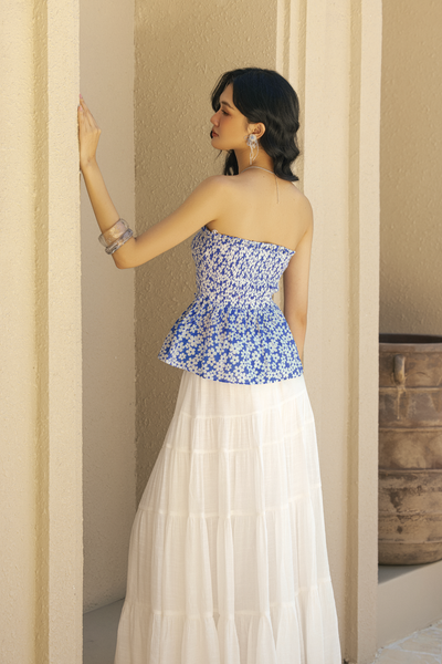 Áo Calloway Fleur Top in Blue