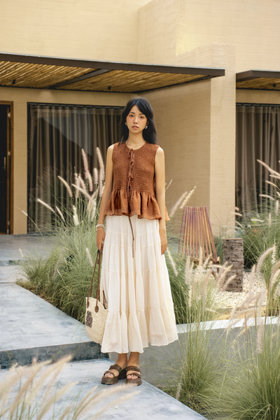 Chân váy Alie Midi Skirt In Cream 