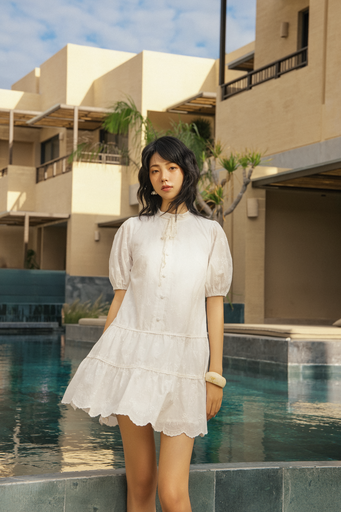 Bellona Fleur Dress in White