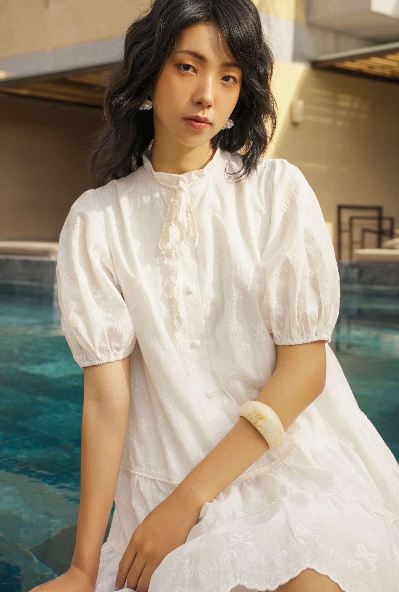 Bellona Fleur Dress in White