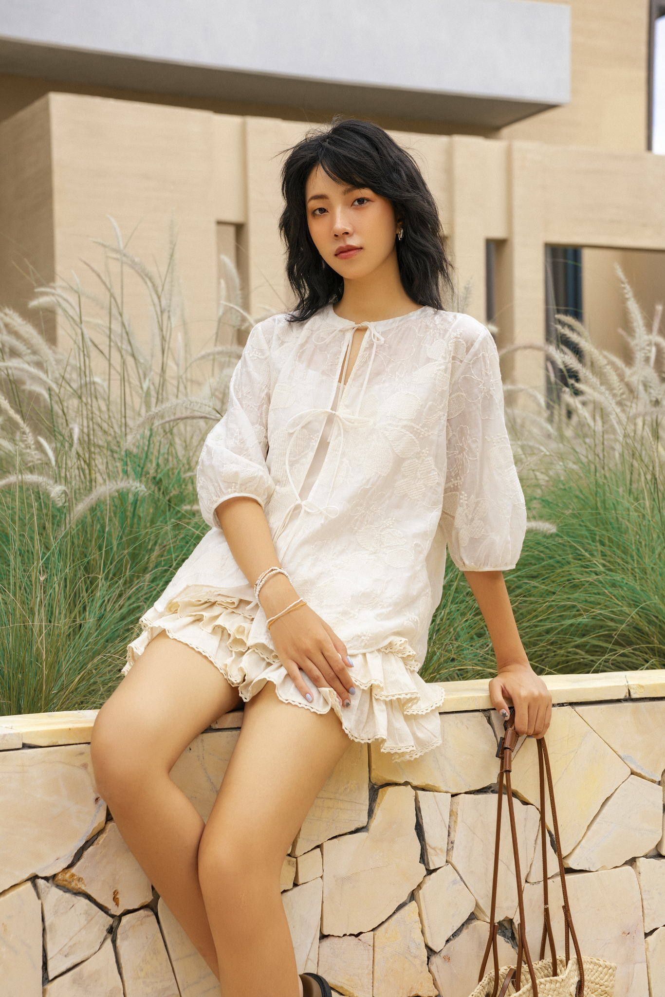 Chân váy Cicely Skirt in Cream
