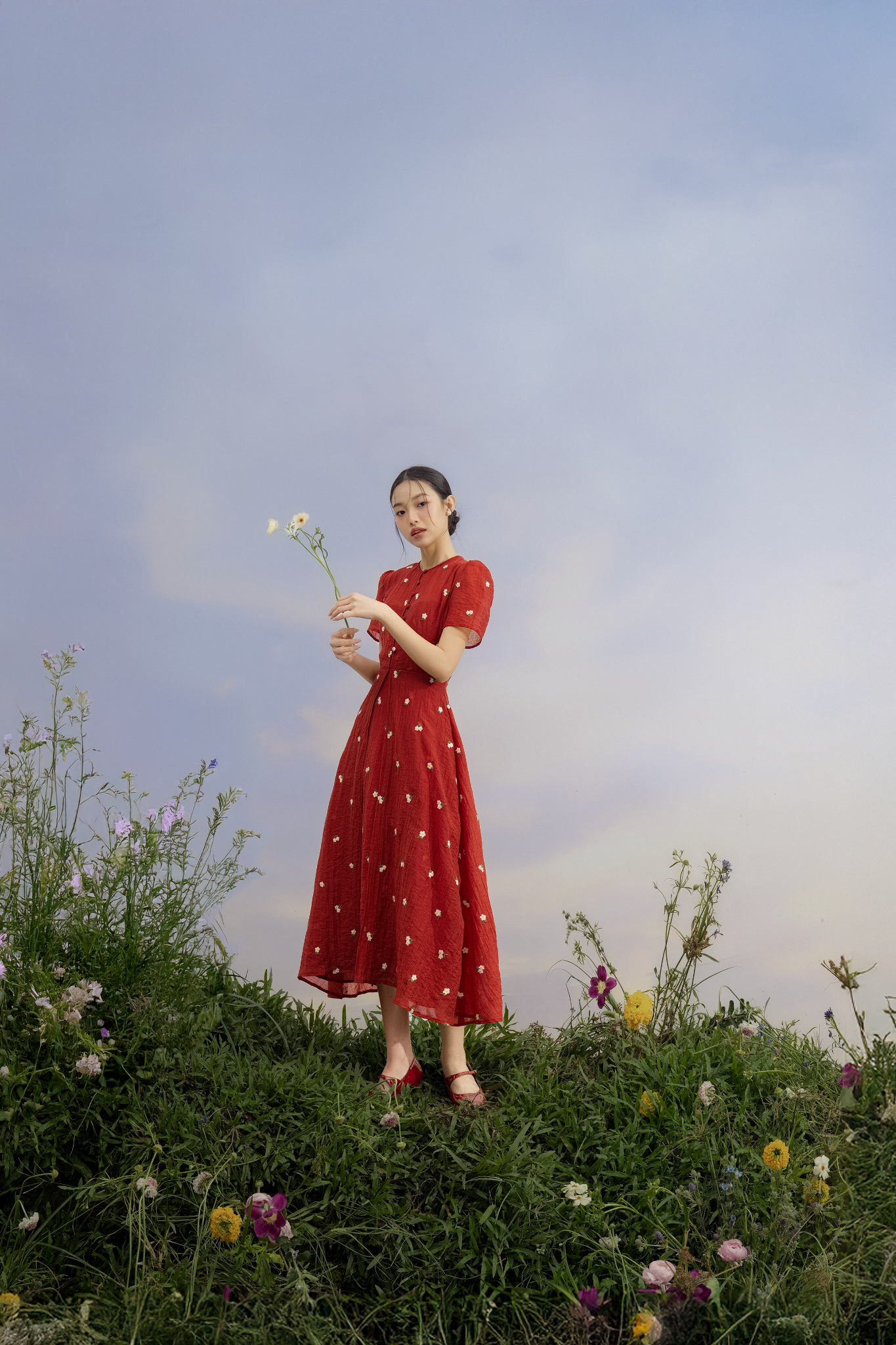 Laylin Fleur Dress in Orange